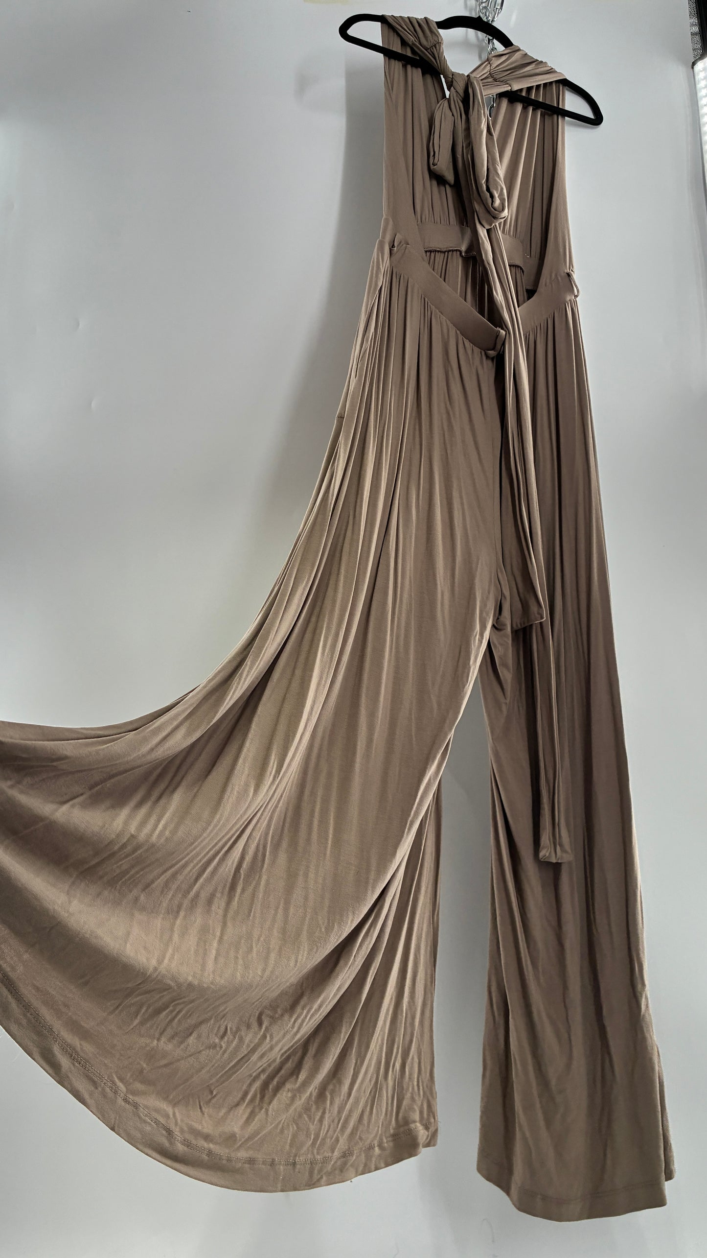 Free People Clay Halter Open Back, Wide Leg Jumpsuit with Tags Attached (XL)