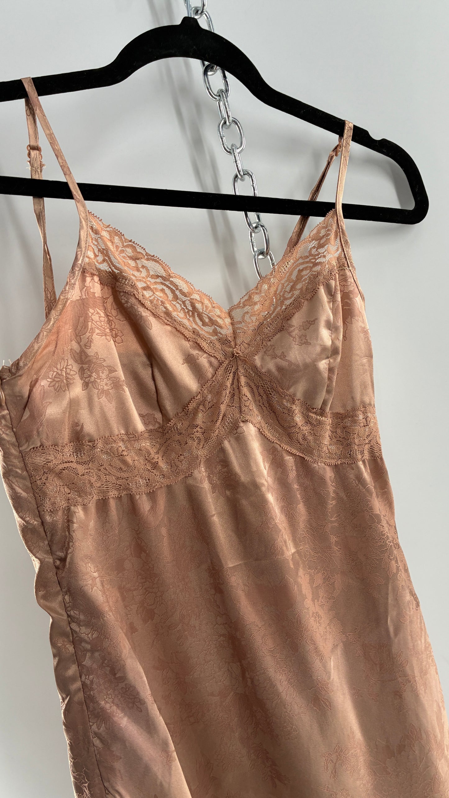 Bronze Brocade Slip Mini Dress (S/4)