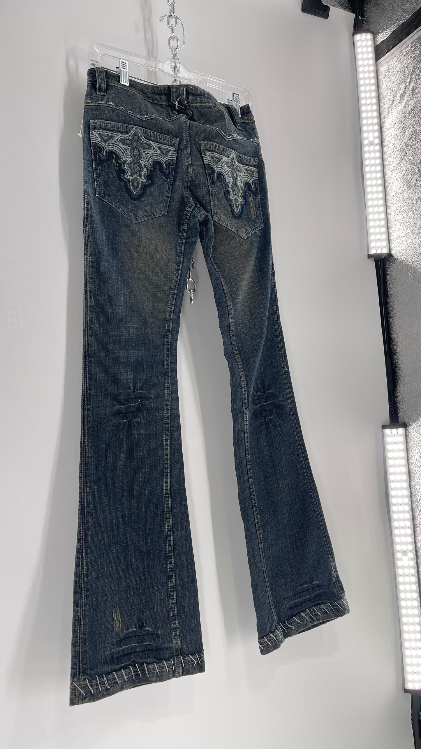 Antik Denim Embroidered Pocket Kick Flares with Western Bum Stitching (28)