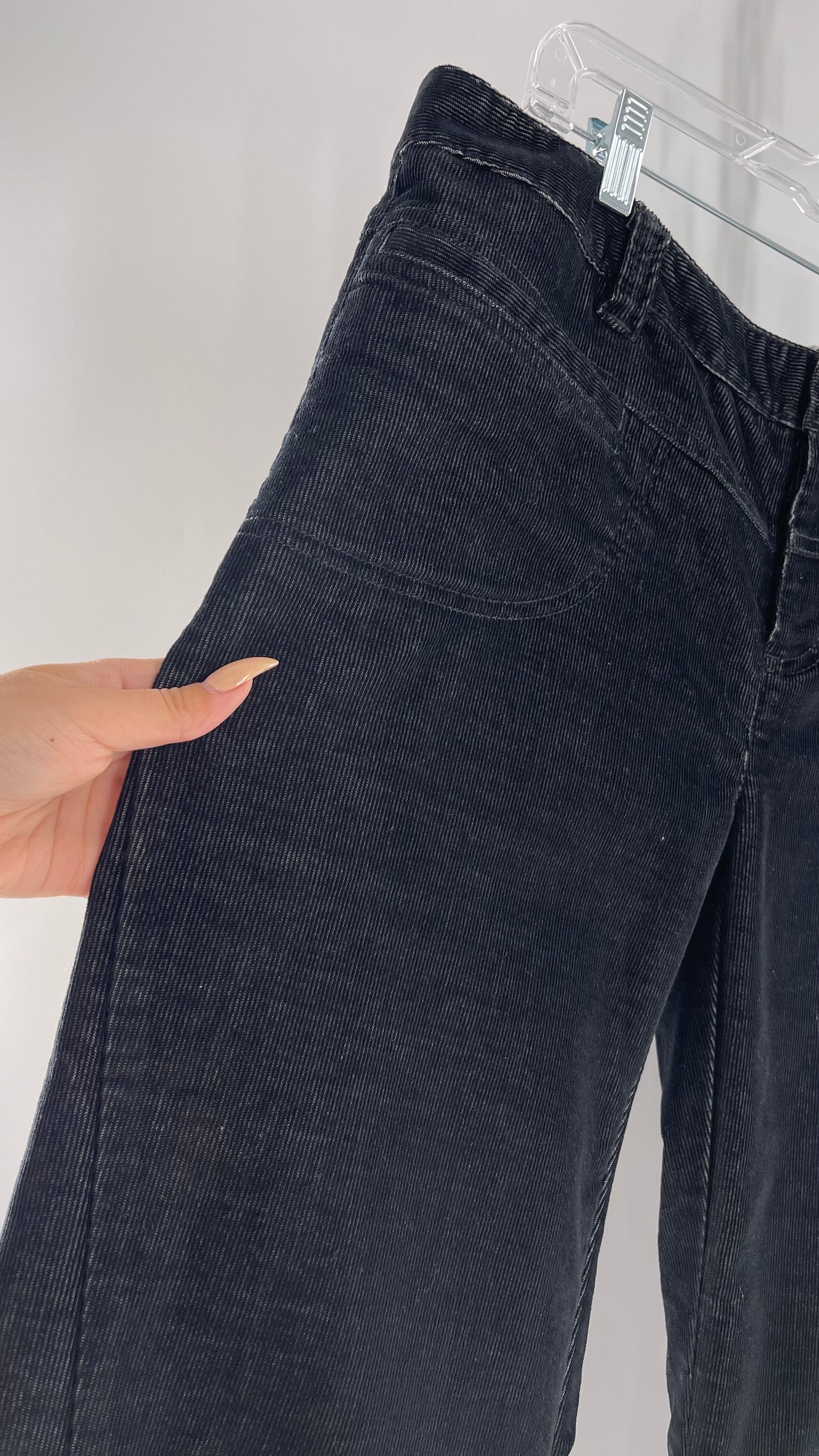 Athleta Black Flare Corduroy Pants (Size 14/L)