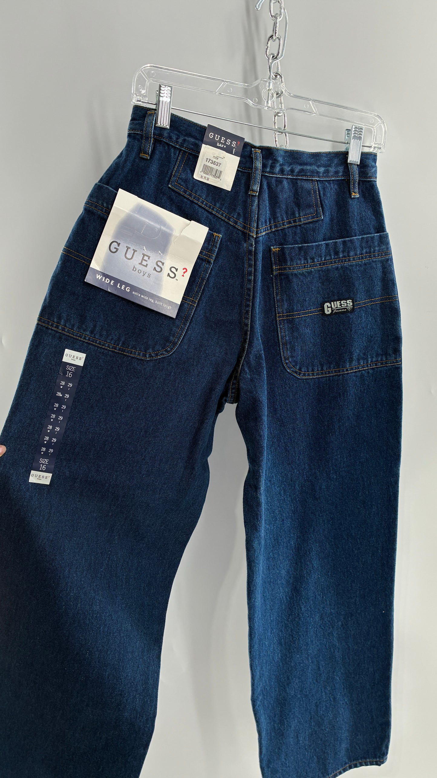 Rare Deadstock Vintage GUESS 1997 Baggy Wide Leg Cargo Jeans (28x29)