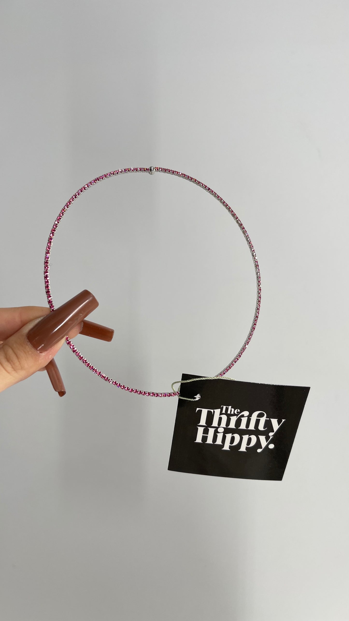 Free People Hot Pink Rhinestone Choker