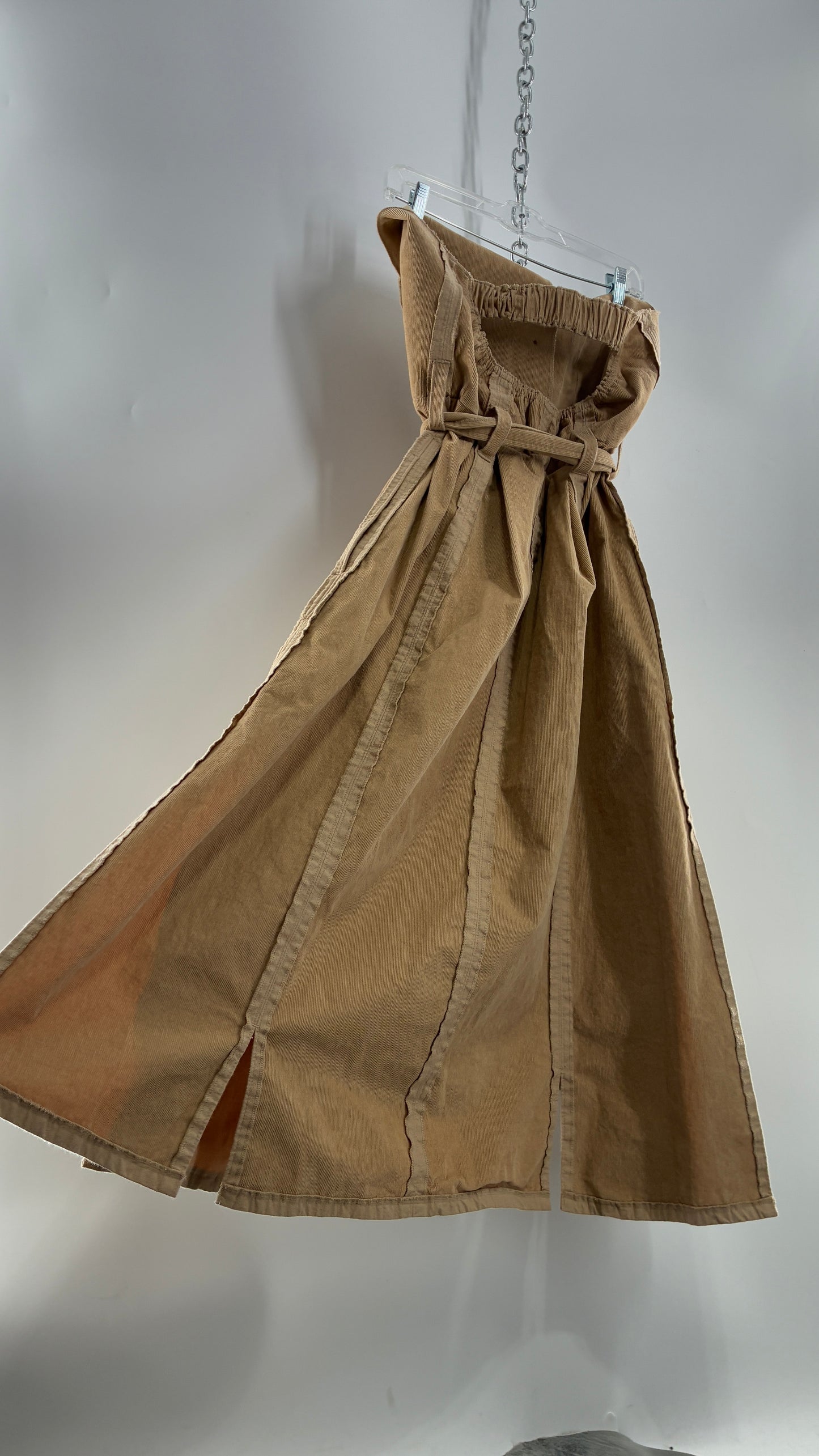 Vintage Corduroy Trench Coat Style Dress (Medium)