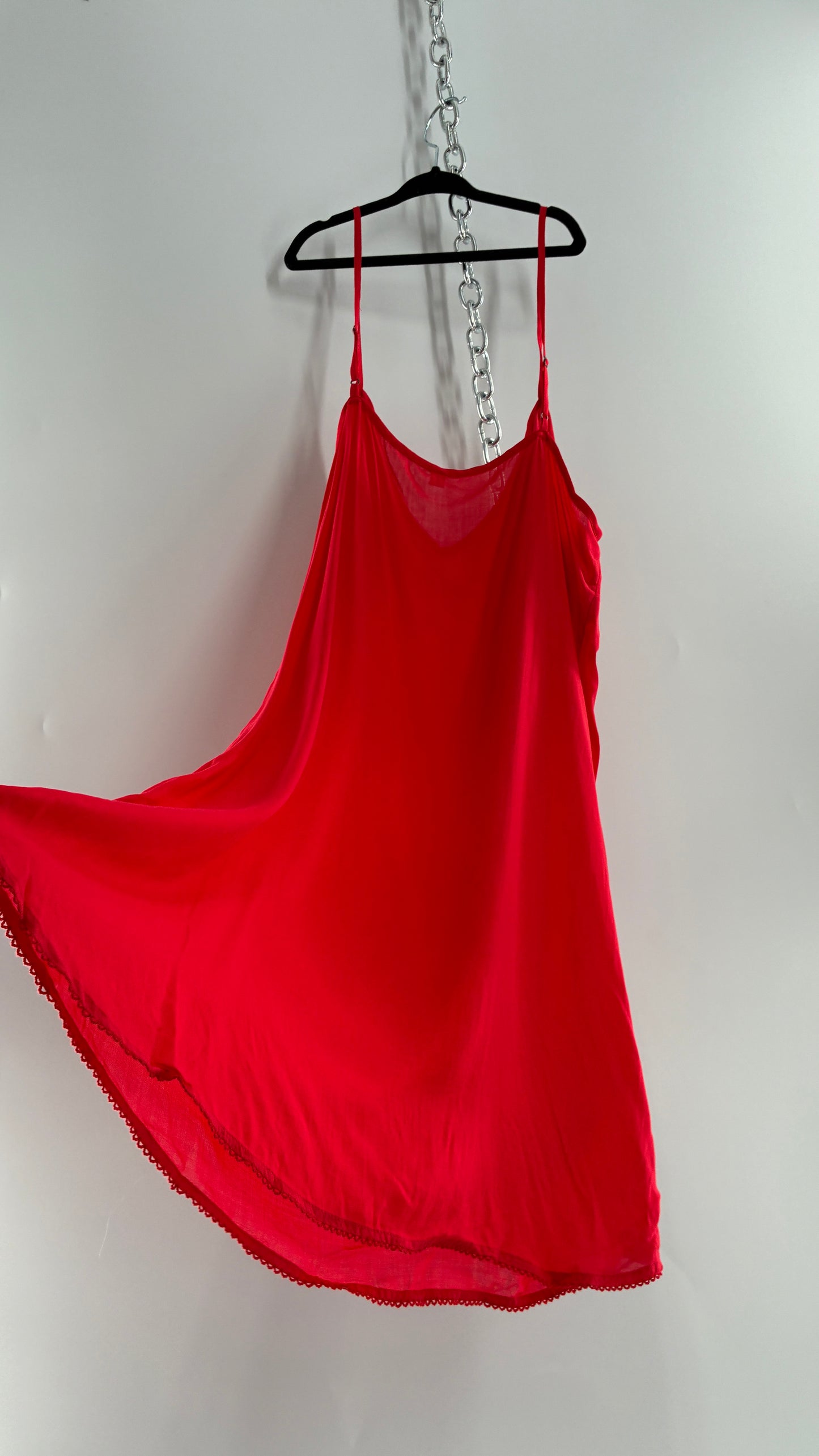 Red Slip Dress (10, Medium)
