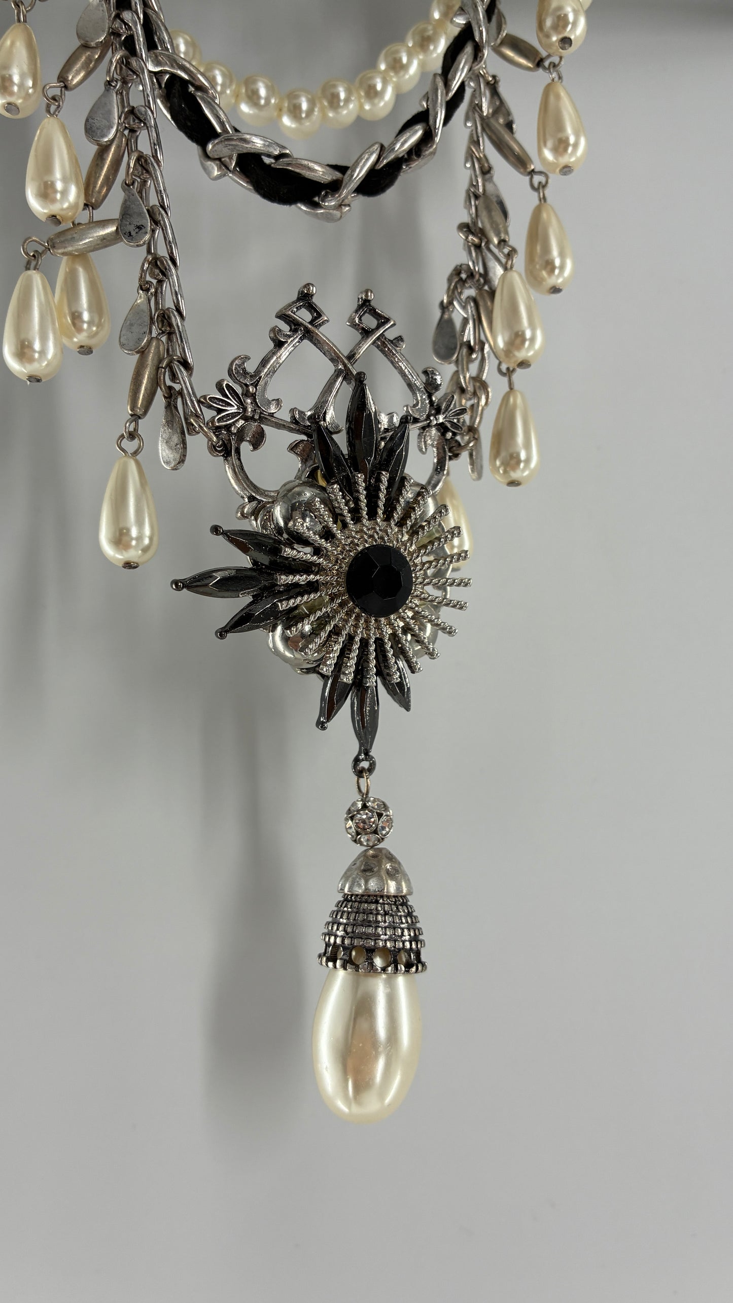 Free People Pearl Multi Layer Stacked Necklace
