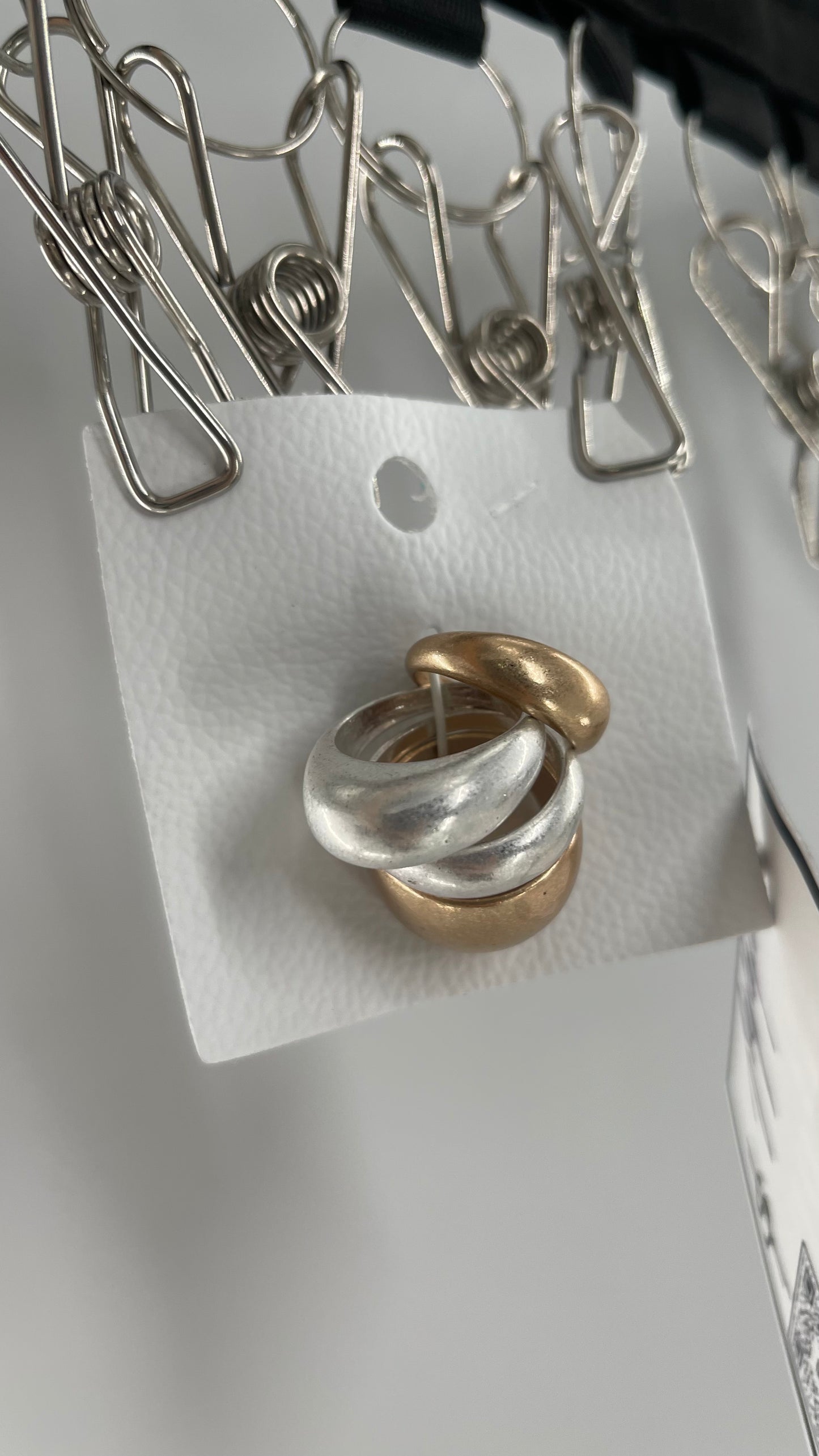 Free People Heavy Duty Mixed Metal Ring Set
