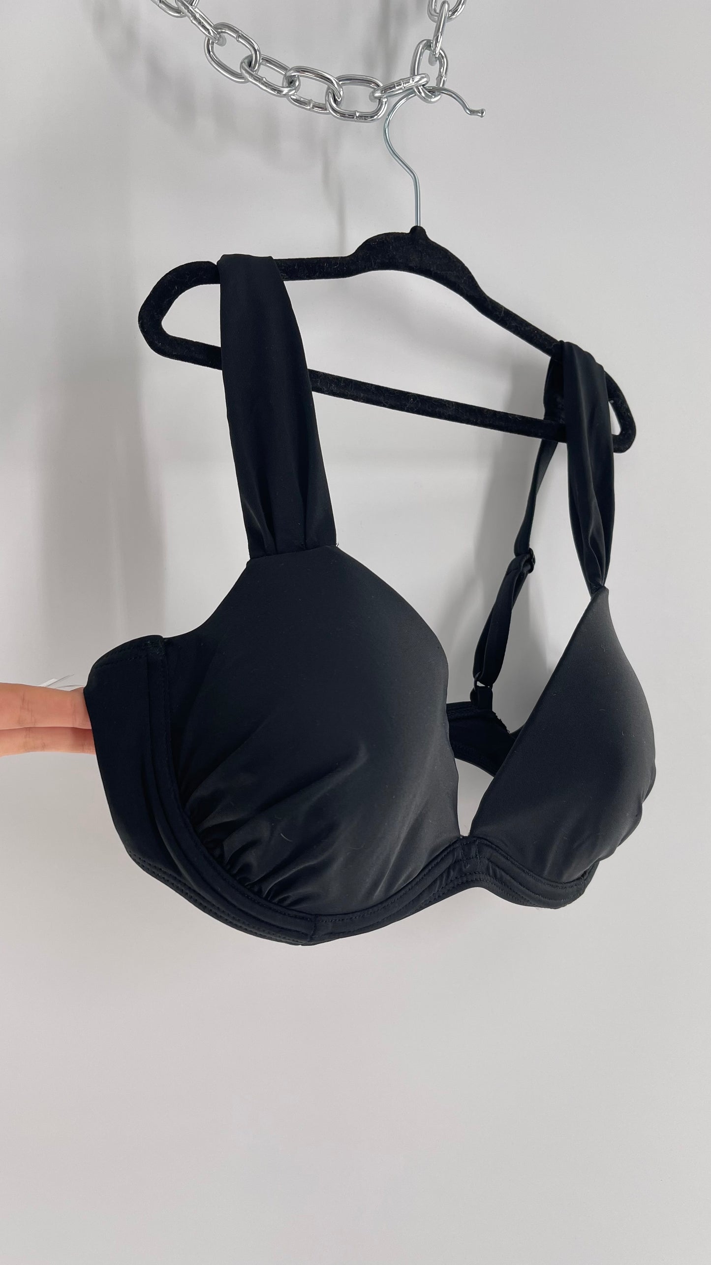 Urban Outfitters Out From Under Black Underwire Swim Top (Medium)
