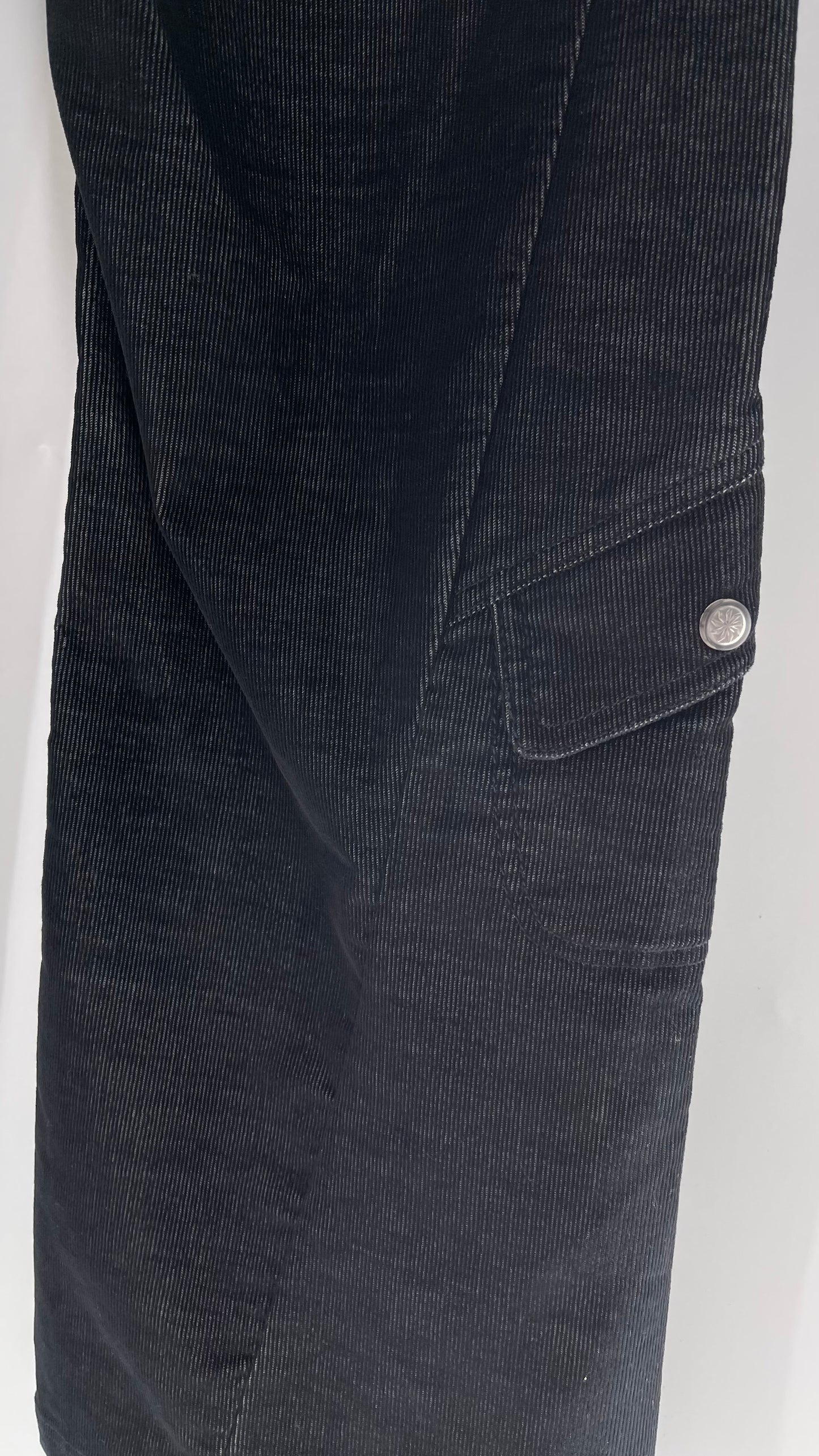 Athleta Black Flare Corduroy Pants (Size 14/L)