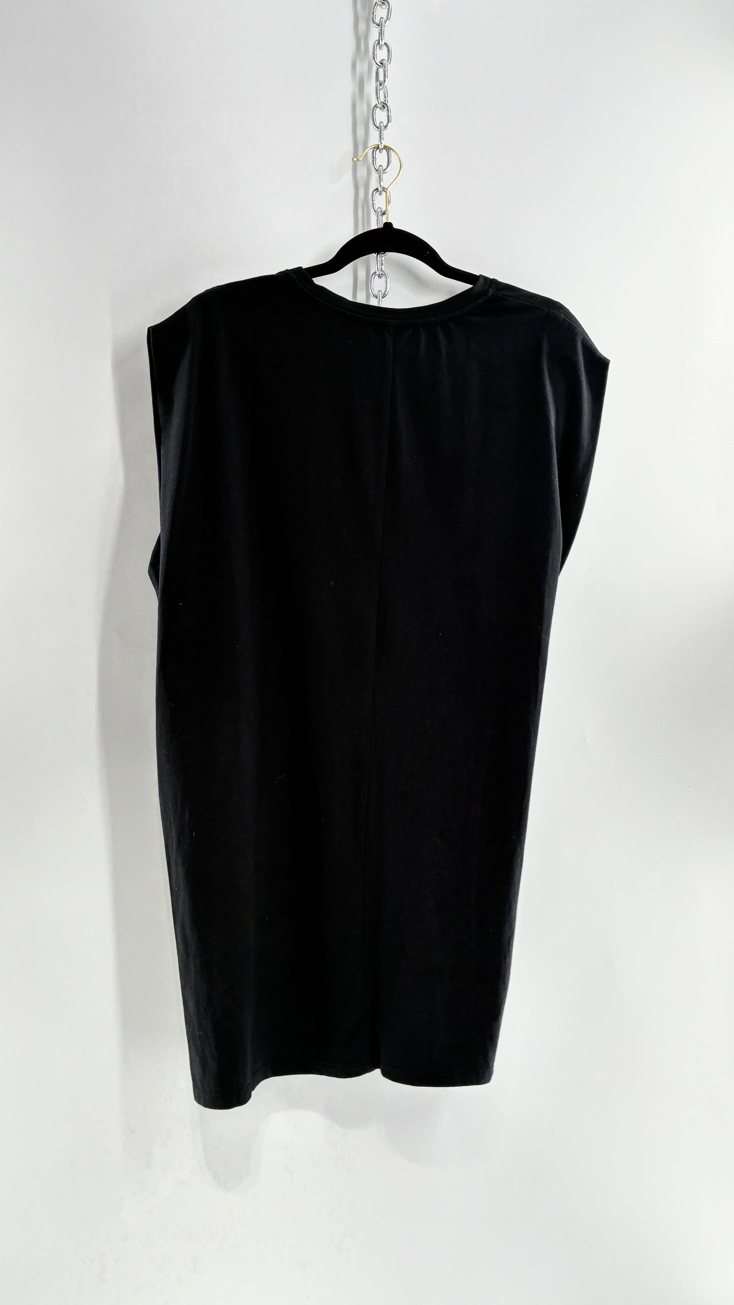 Free People Black Jersey Knit Side Tie T Shirt Dress (Small)