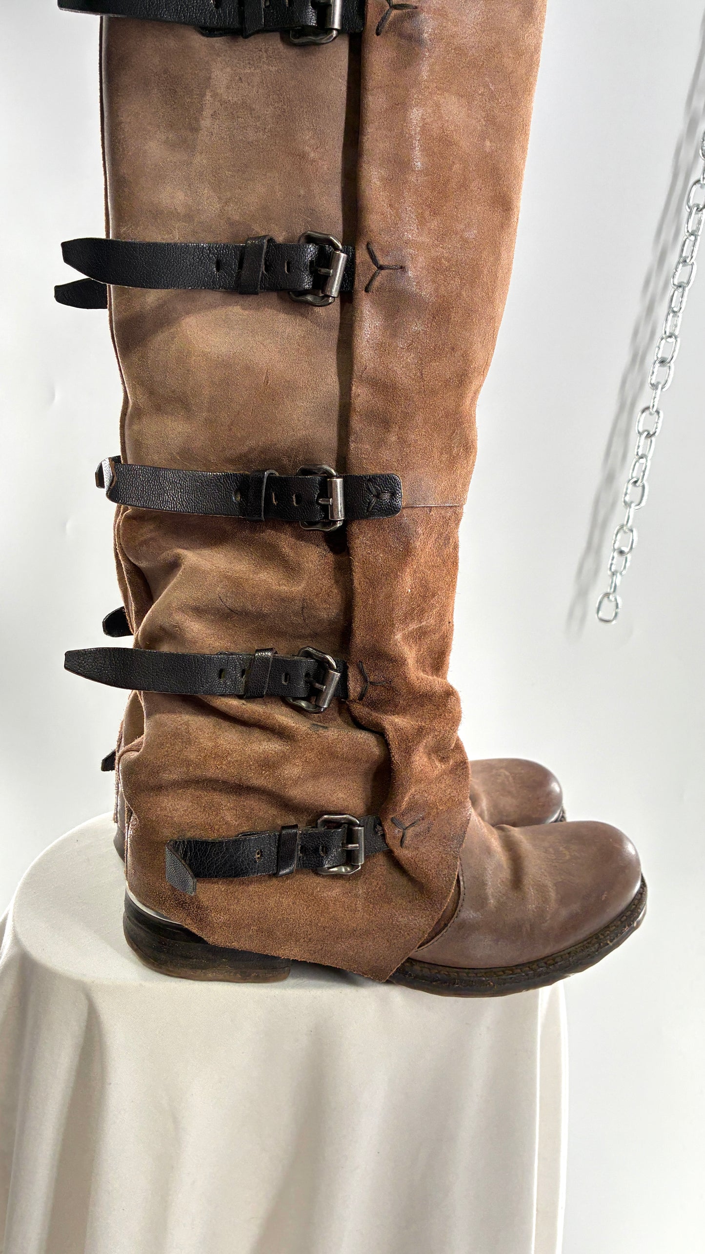 Tatum Over the Knee AS98 Distressed Worn Boots (41)