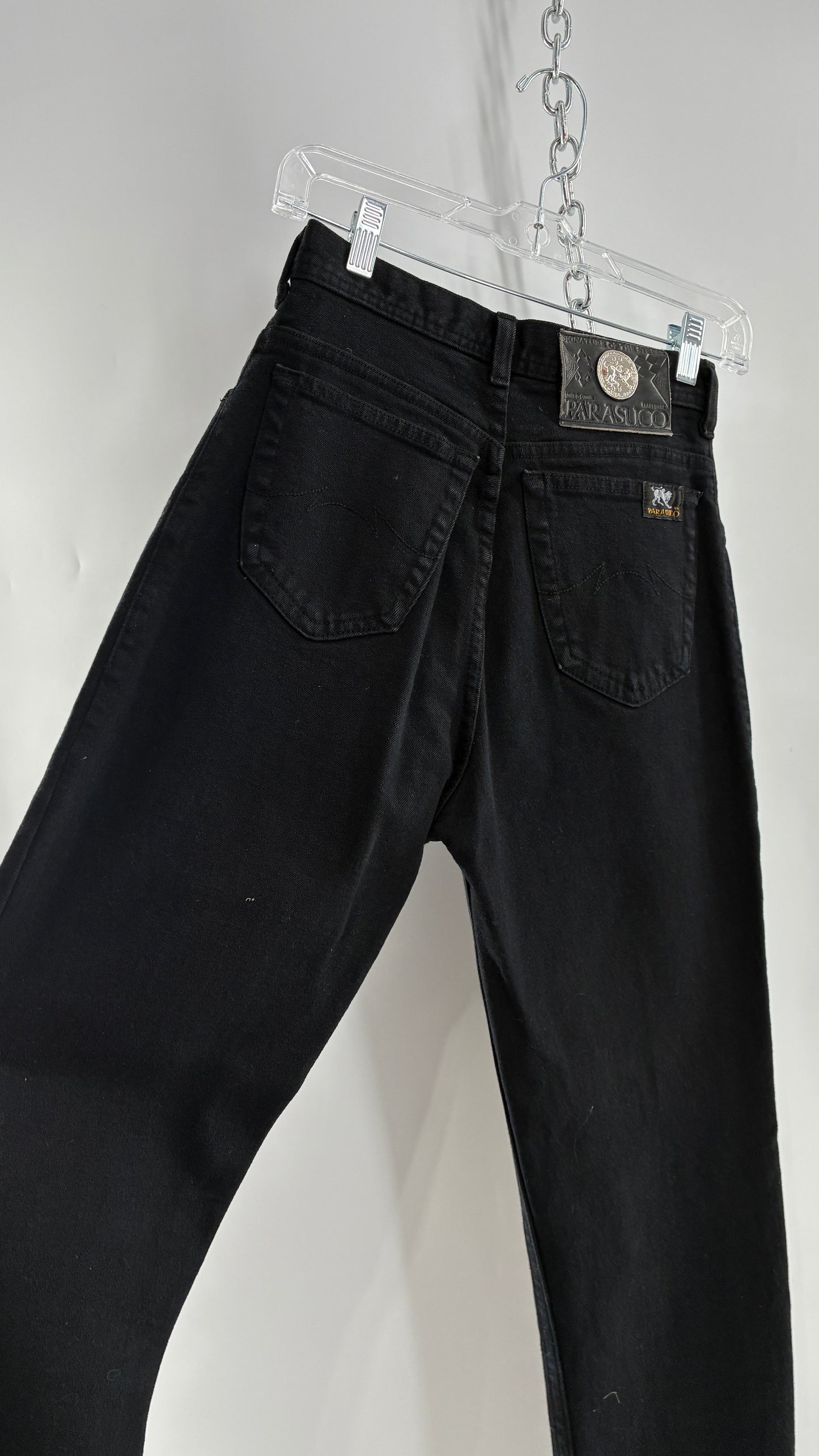 RARE Vintage PARASUCO Black Ultra High Waisted Mom Jean (29)