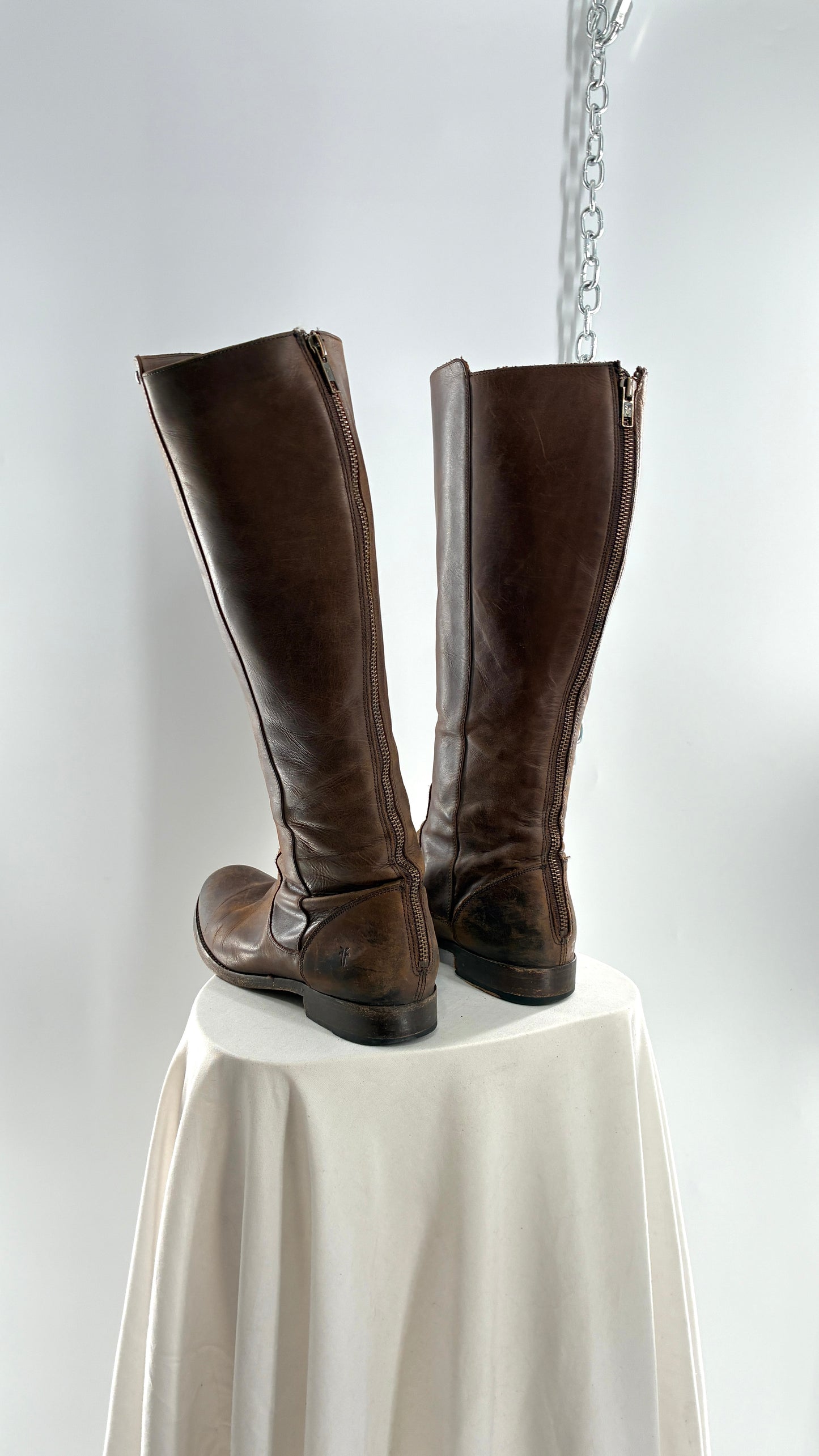 Vintage Distressed FRYE Riding Boots Made in Mexico (8)