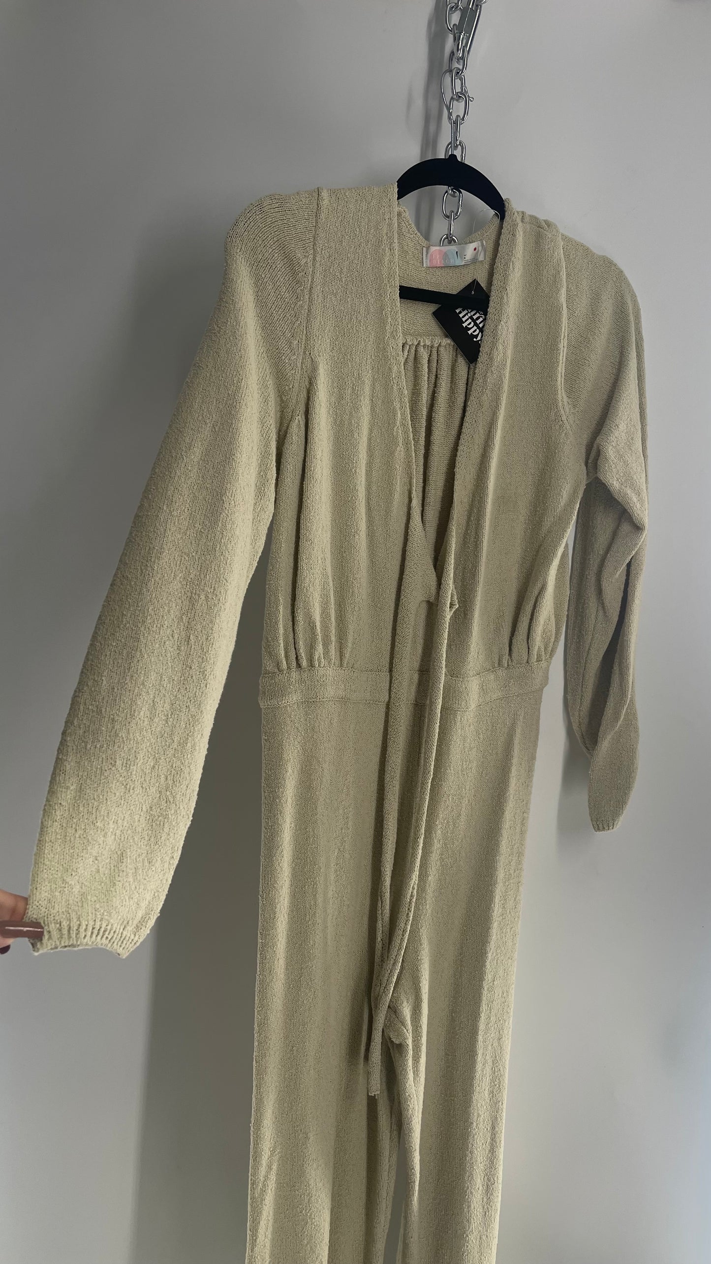 Free People Sage Thick Knit Jumpsuit (Large)