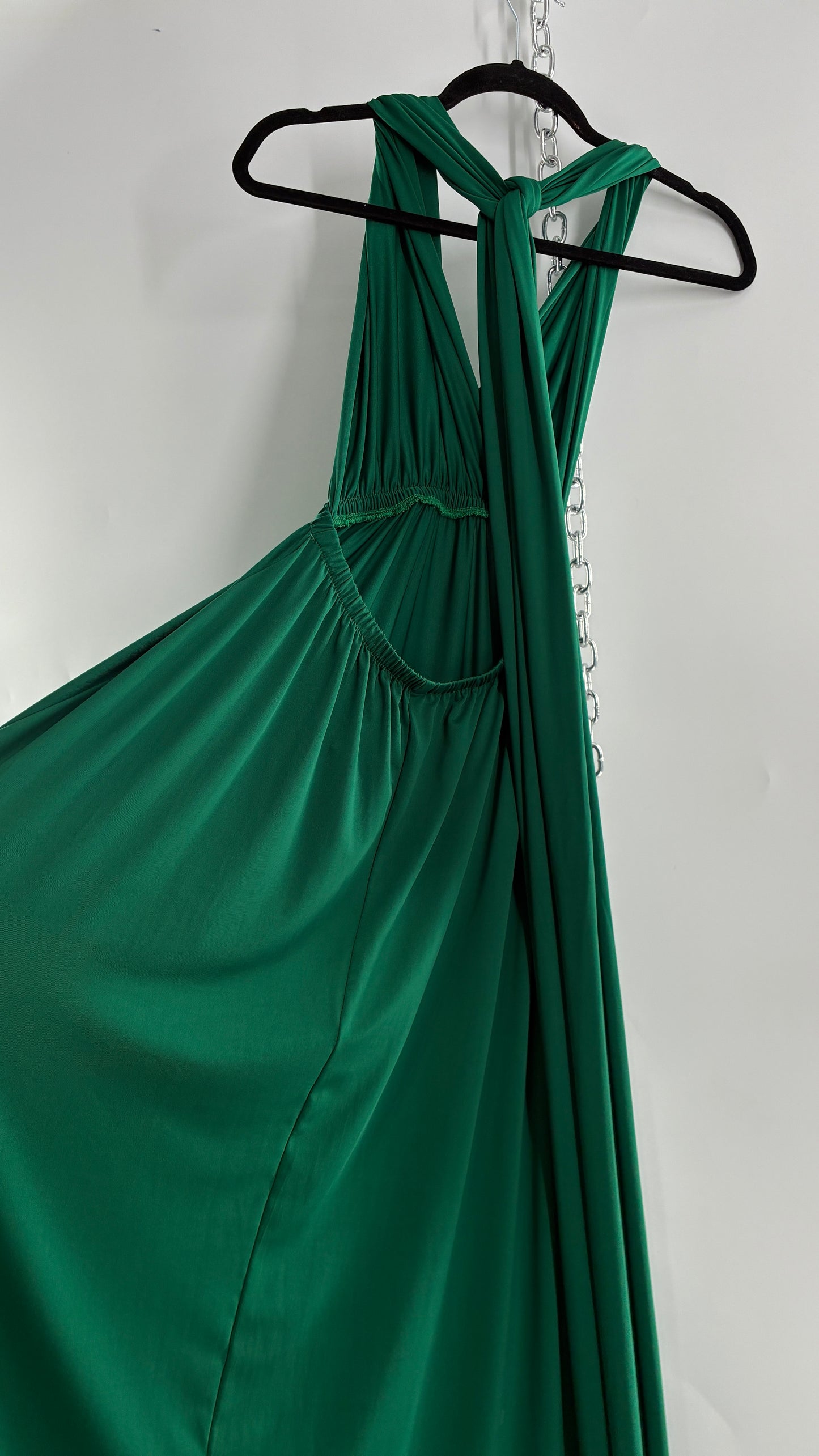 IBTOM CASTLE Forest Green Lycra Multi-Way Convertible Maxi (S)