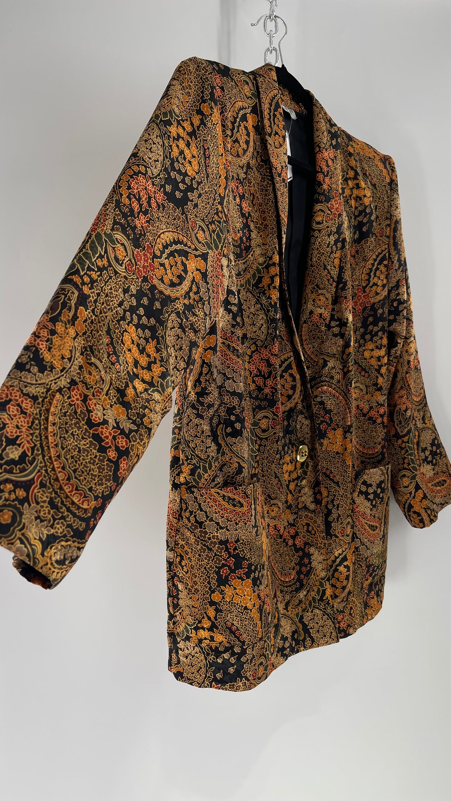 Vintage Kensington 100% Silk Blazer (Medium)