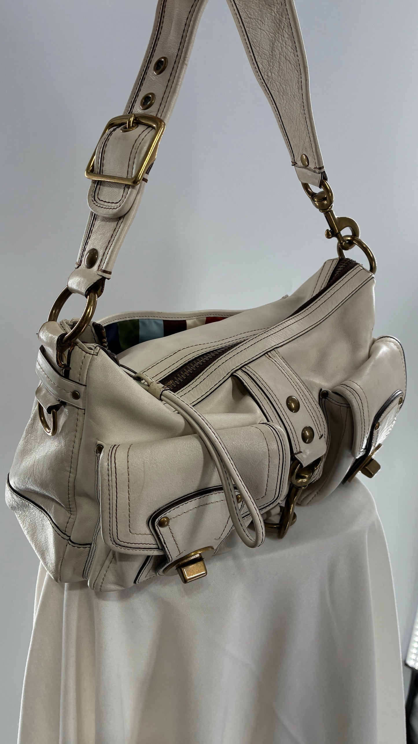 RARE COACH 65th Anniversary Legacy Leather Oversized Turnlock Shoulder Bag
