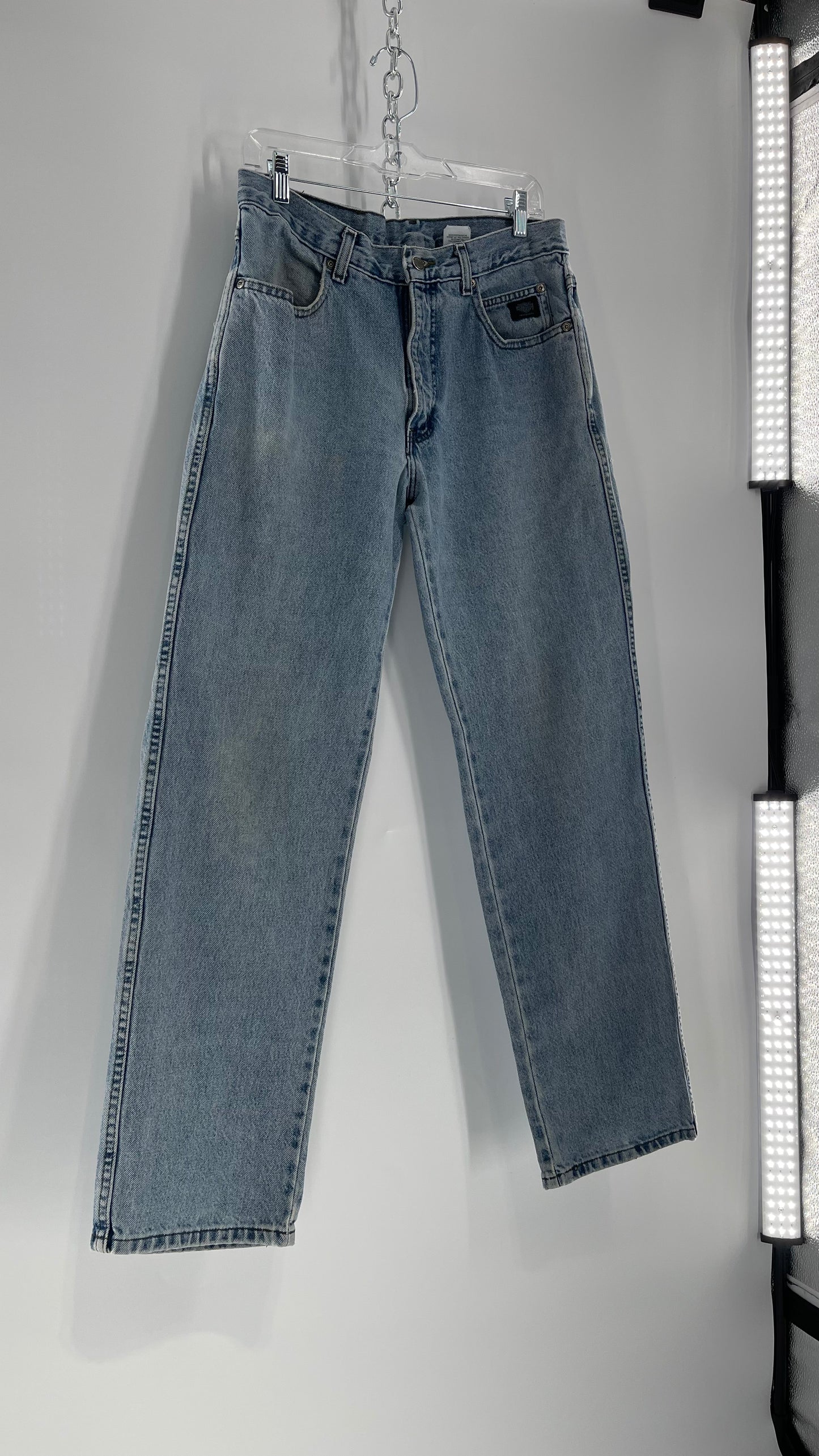 Harley Davidson Light Wash Straight Legs with Tears/ Distressing (31/32)