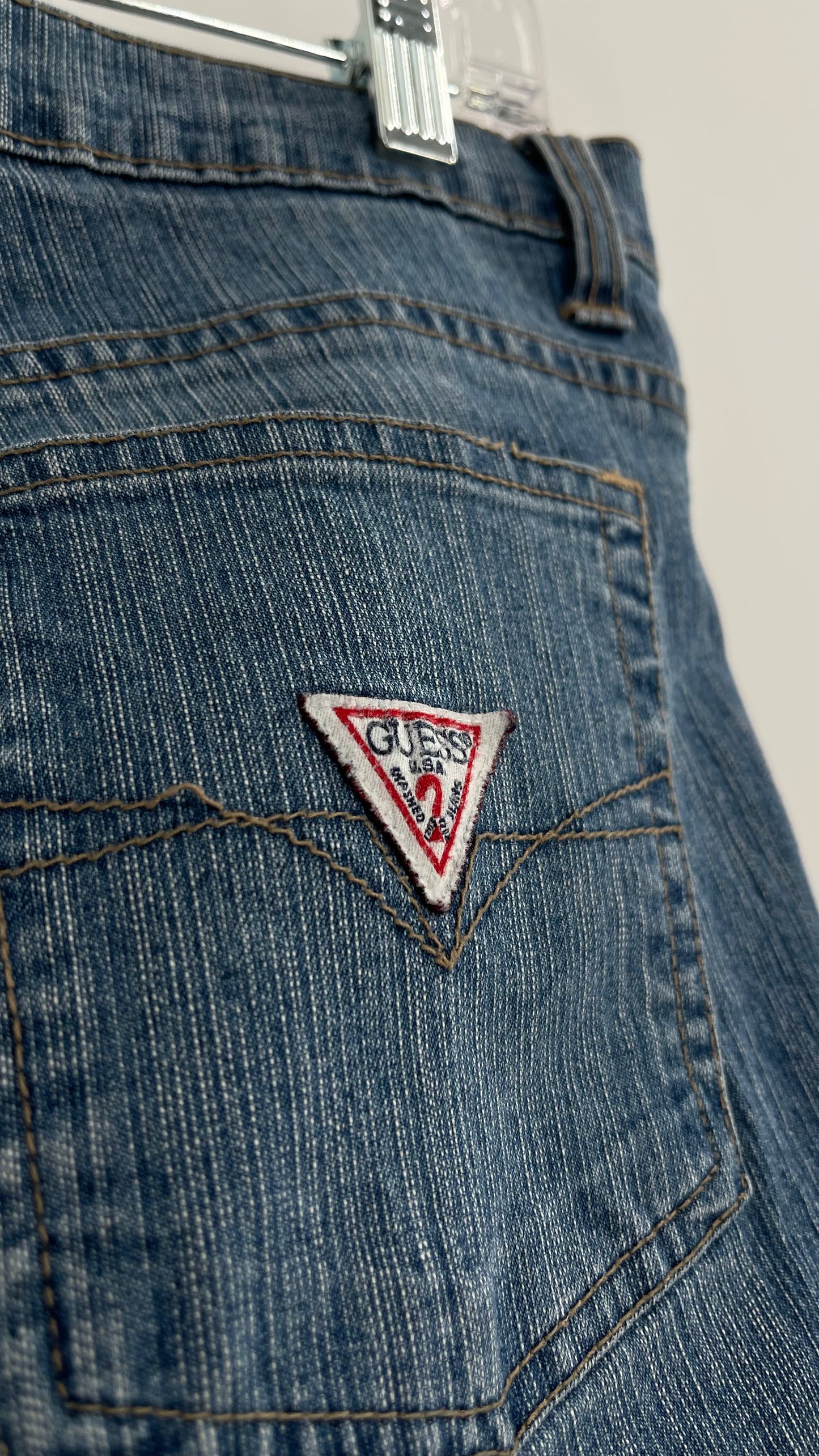 Vintage GUESS JEANS Stone Washed Straight Leg Jeans (W30L32)