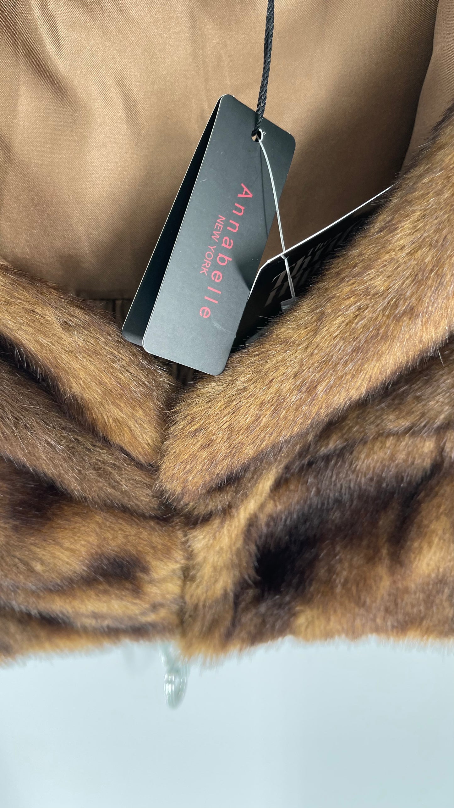Vintage Annabelle Faux Mink Shrug Hook Front Crop (Small)