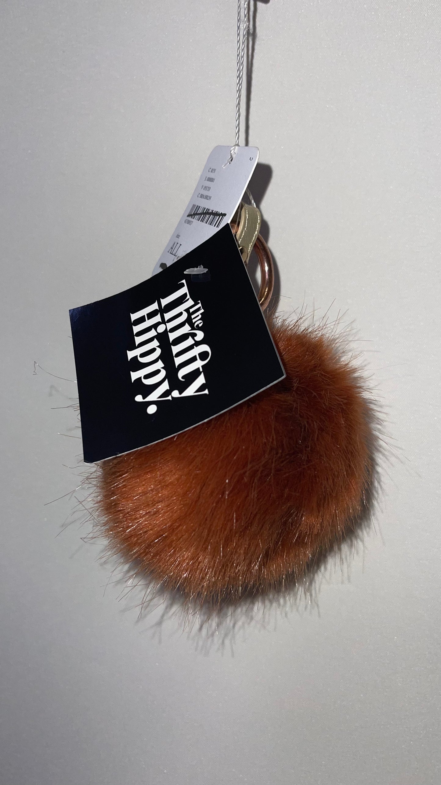 Free People Brown Pom Pom Keychain
