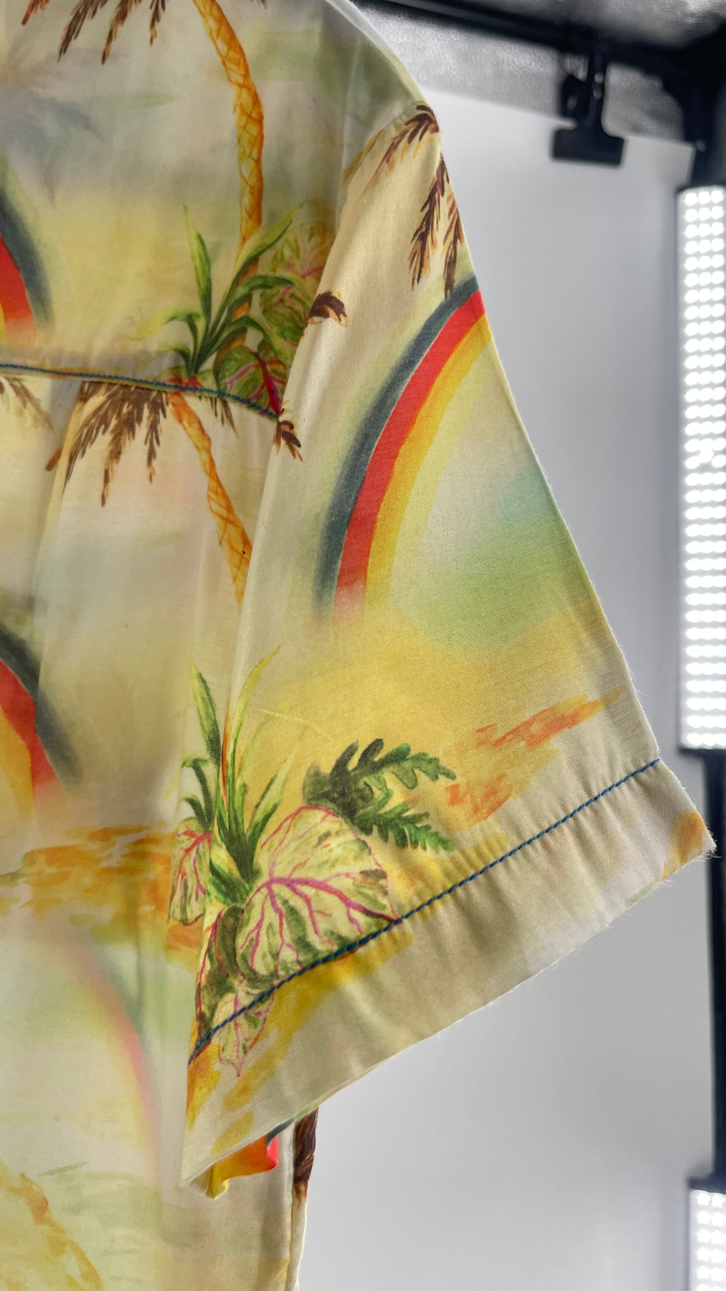 Urban Outfitters Rainbow Skies Shiny Men’s Button Up (Medium)