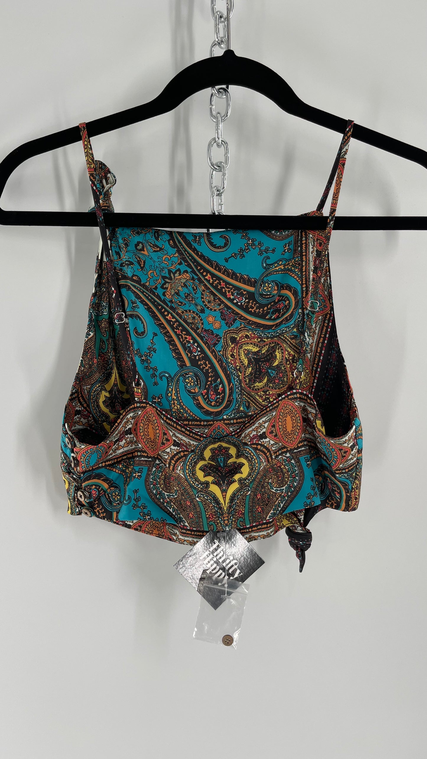 Intimately Free People Satin Paisley Crop with Knot Details (2)