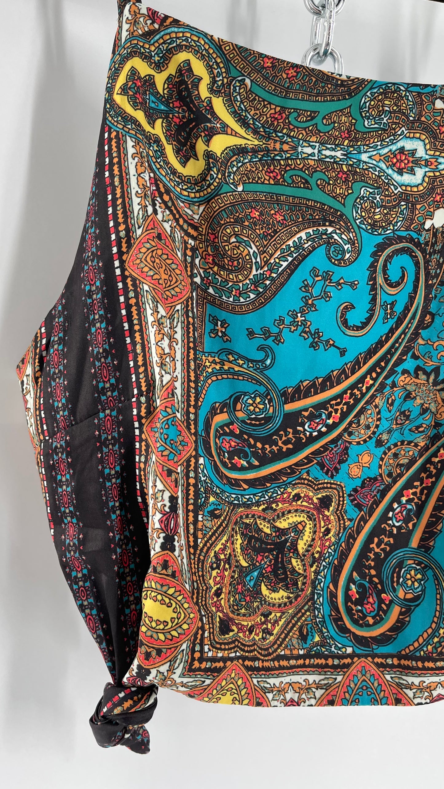 Intimately Free People Satin Paisley Crop with Knot Details (2)