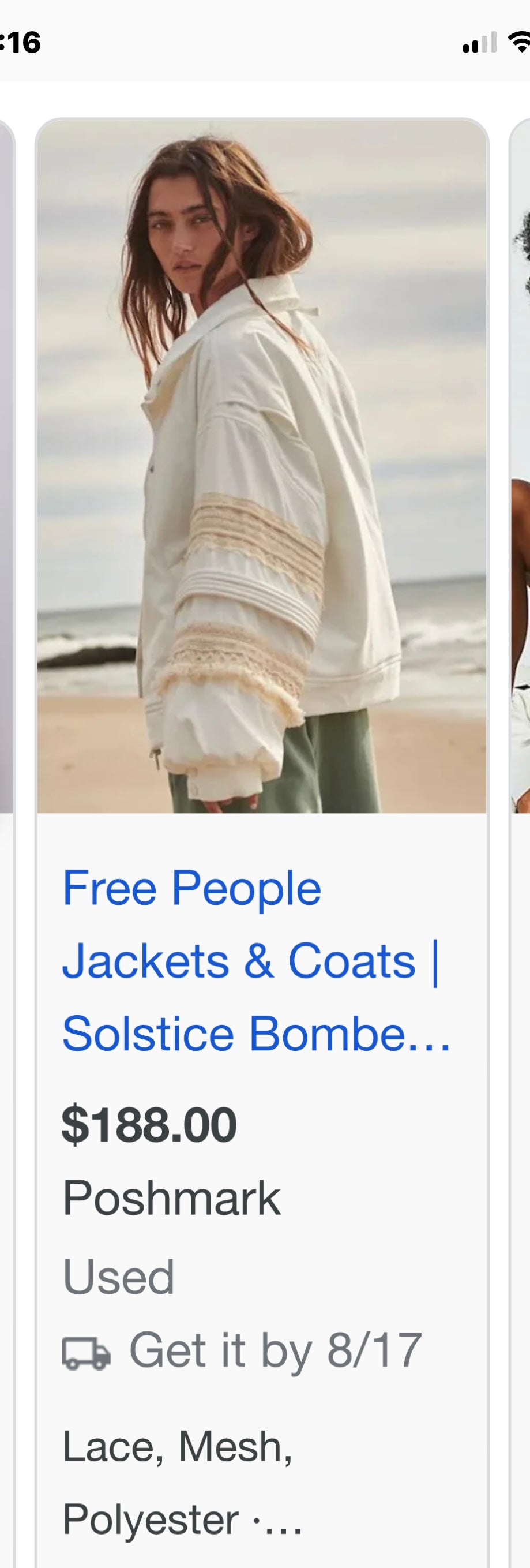 Free People White Solstice Bomber with Matching Shorts (XS)