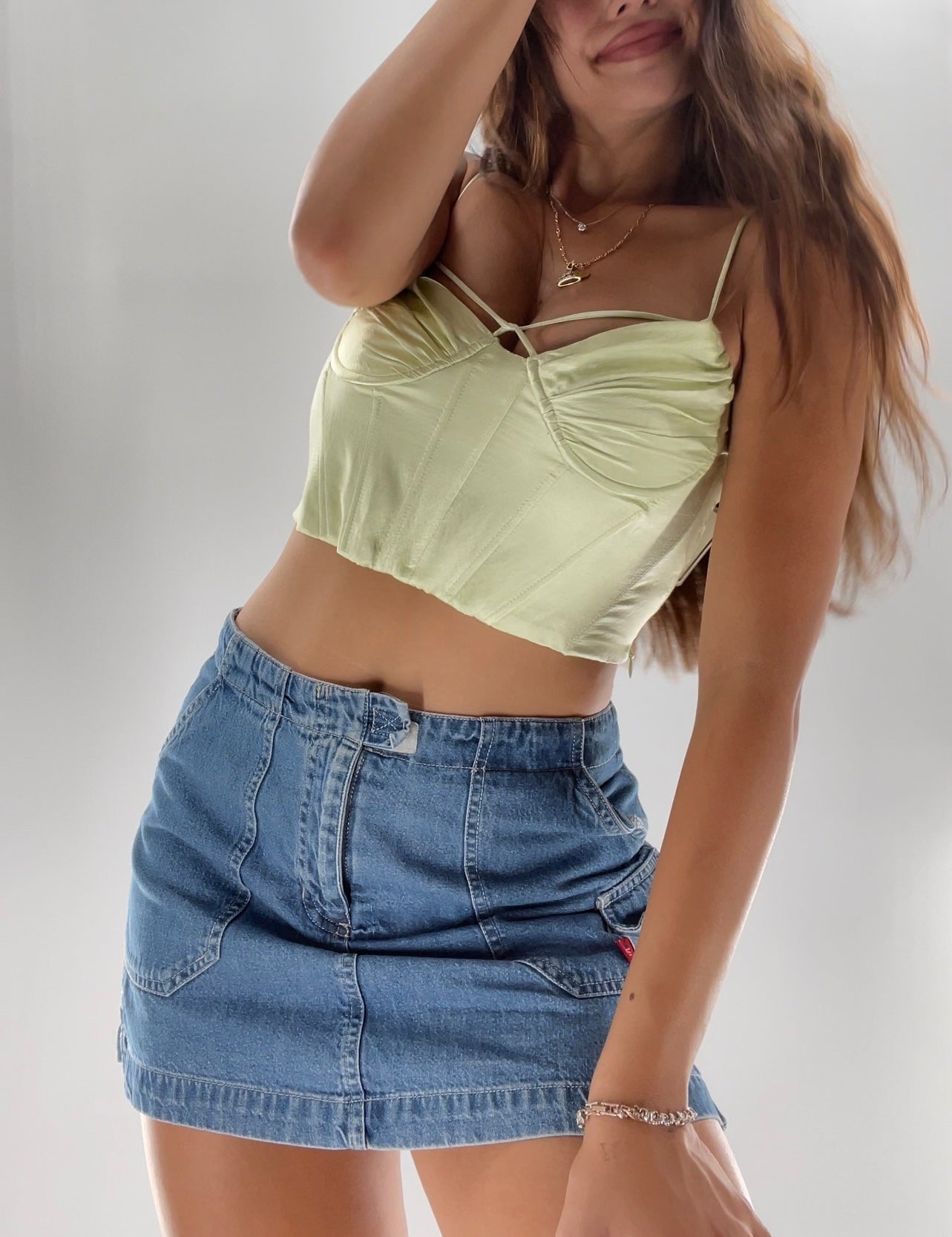 ZARA Light Green Corset (L)