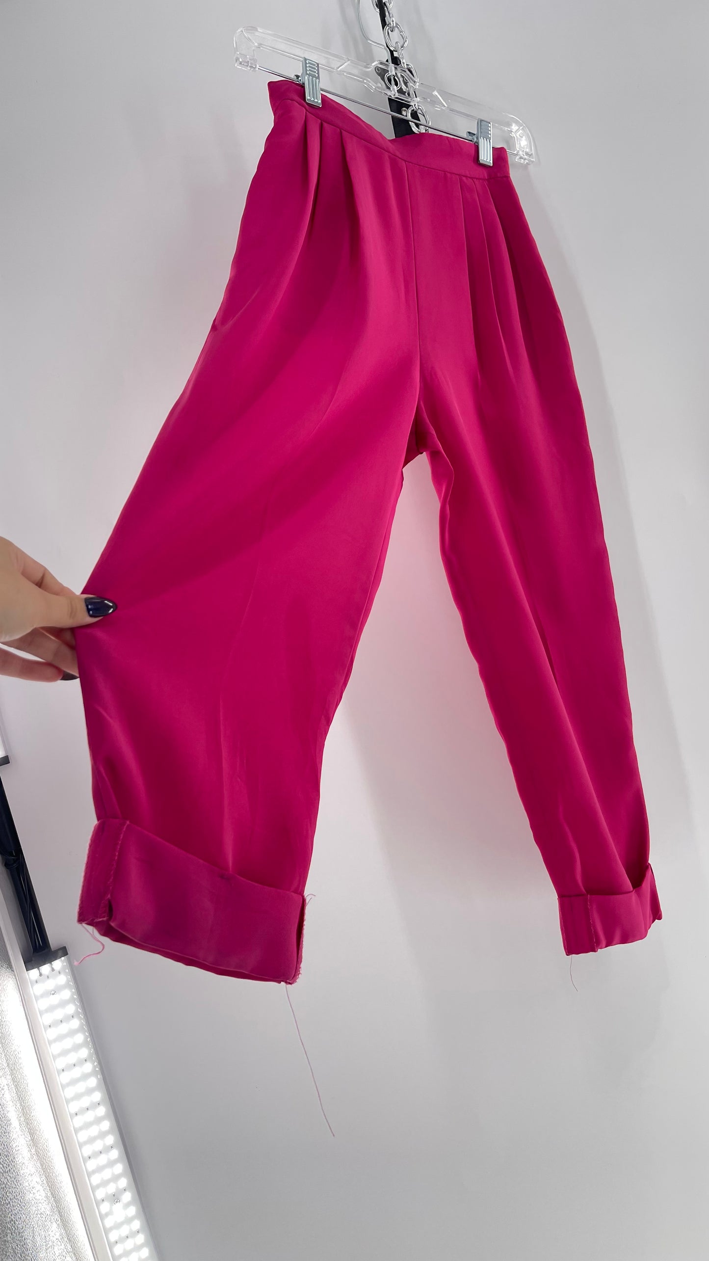 Vintage Fuchsia Silky Trouser (XS/0)