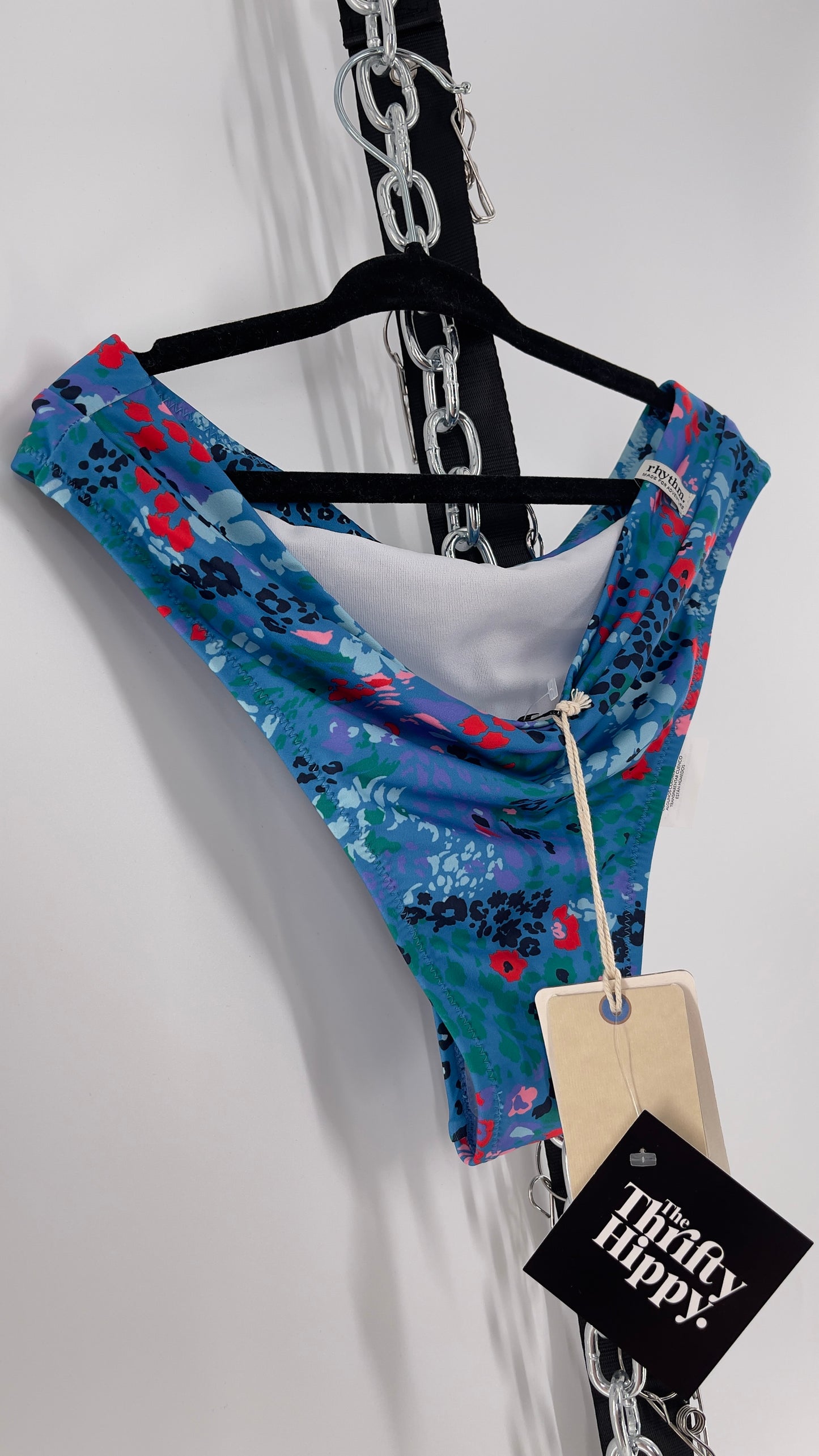 RHYTHM. Blue Mombasa Xanadu 82% Recycled Bikini Bottom (S)