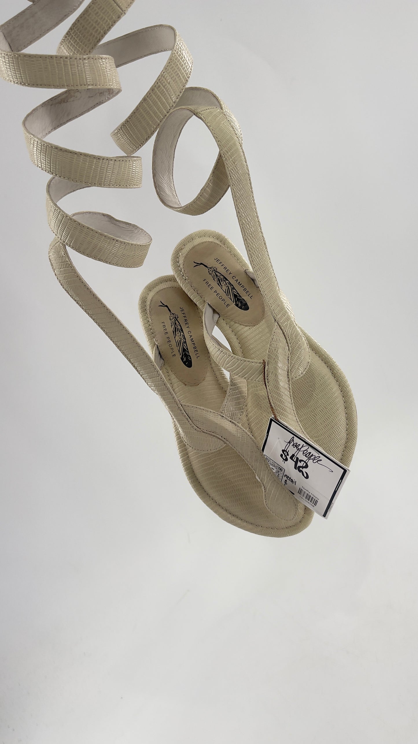 Free People X Jeffrey Campbell Slinky Mid Calf Wrap Around Sandal (6)