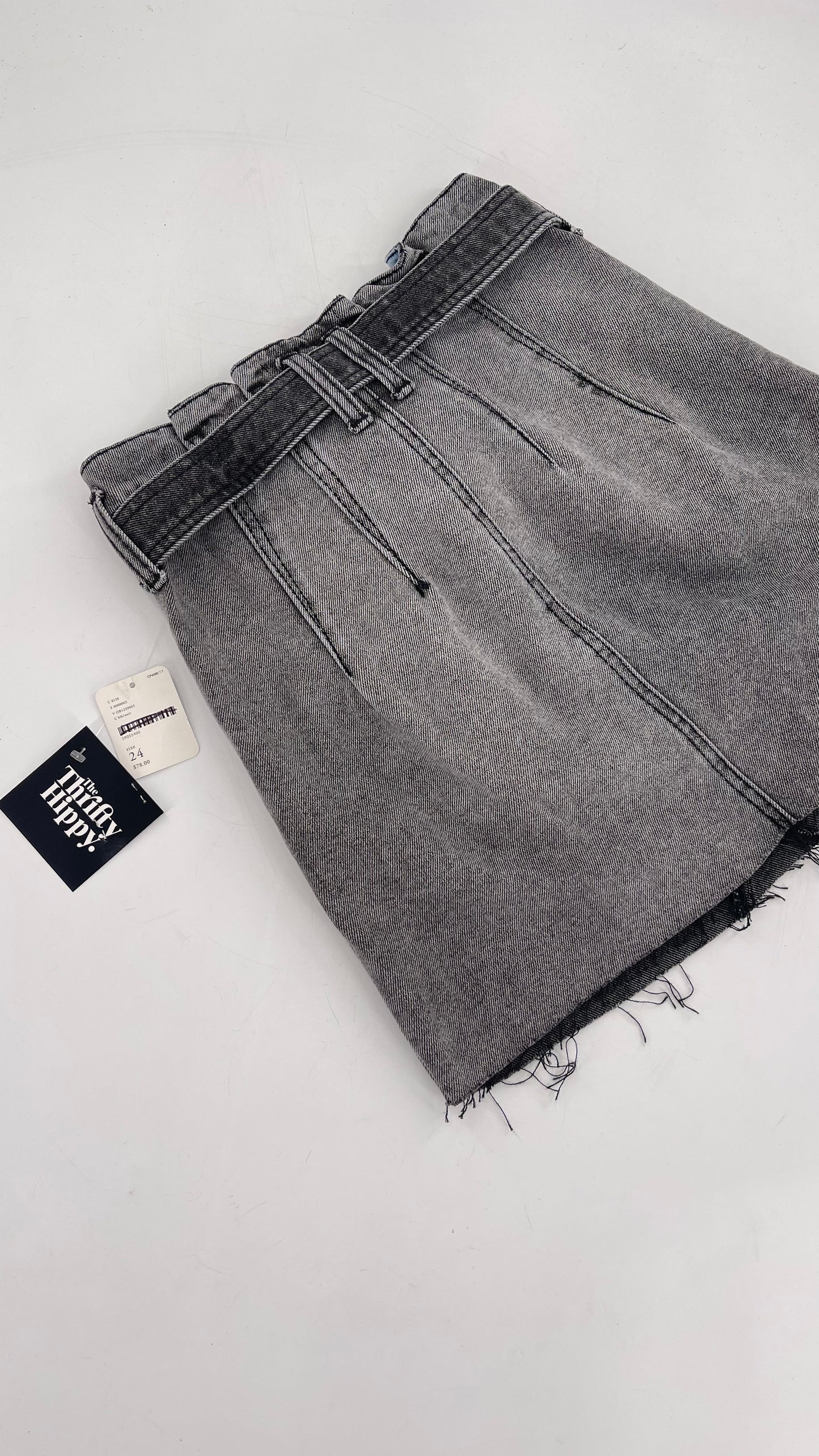 Free People Charcoal Denim Skirt (24)