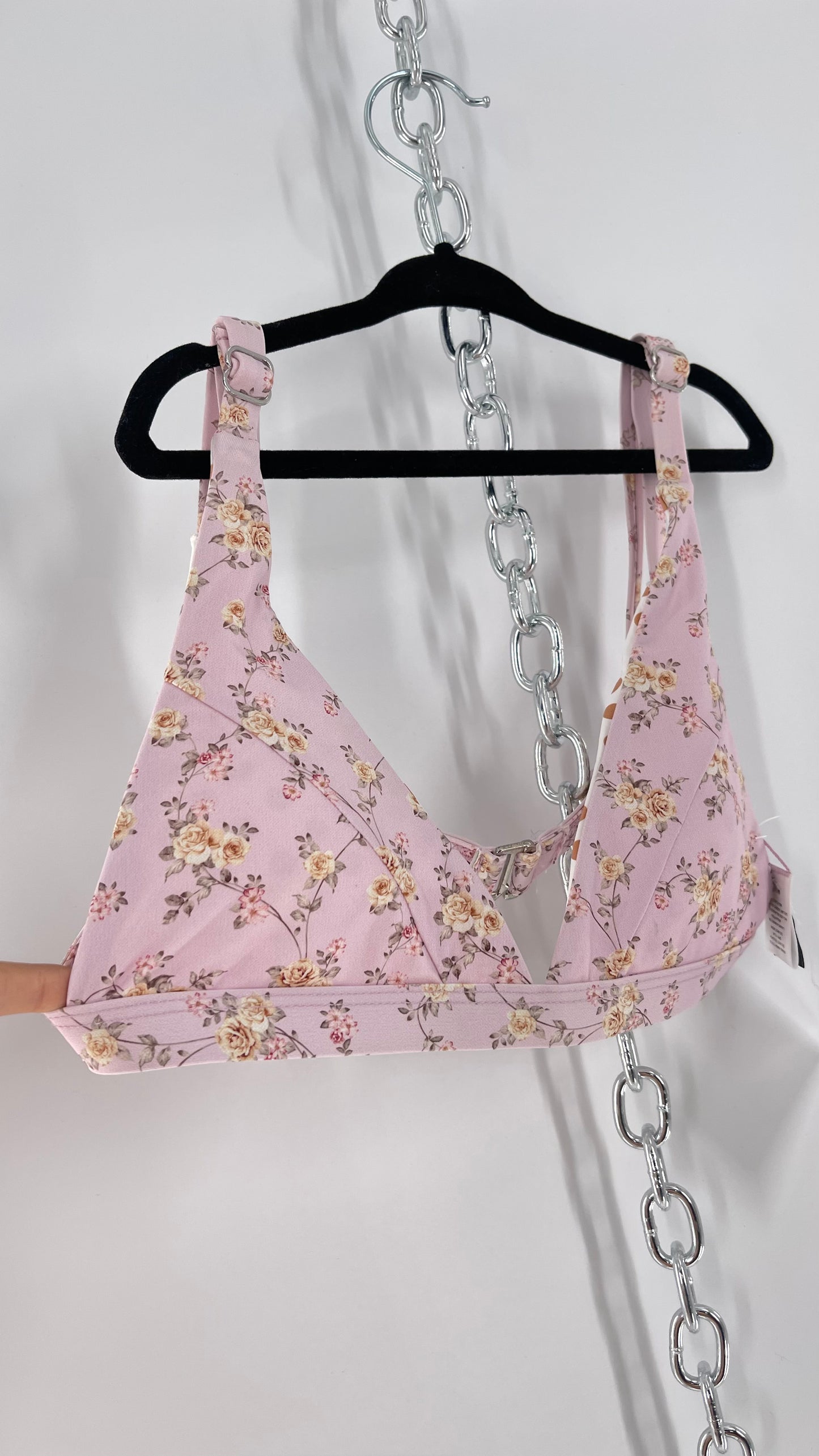 Dippin Daisy’s Blush Dainty Florals Triangle 2Piece Swimsuit (S)