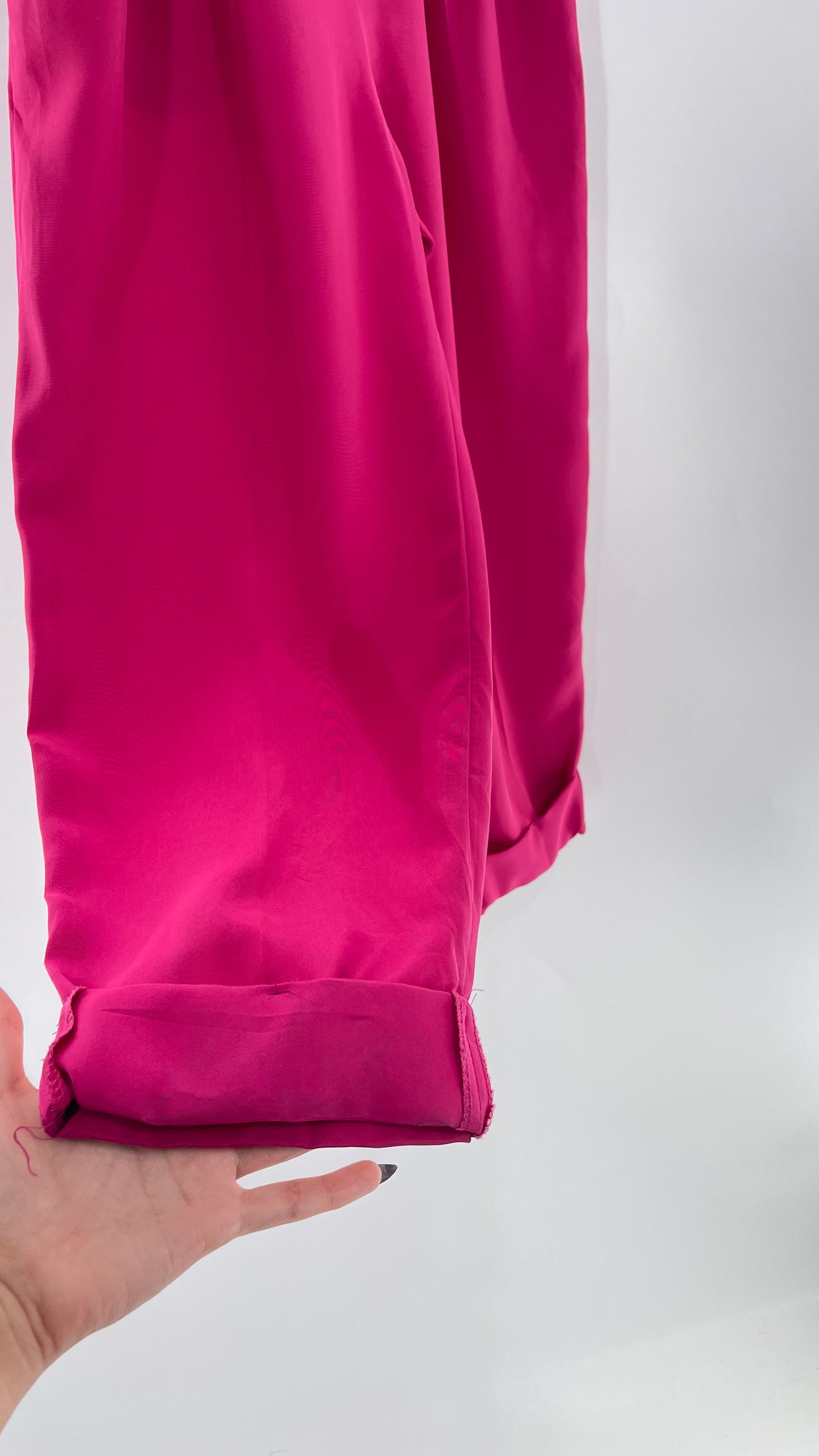 Vintage Fuchsia Silky Trouser (XS/0)