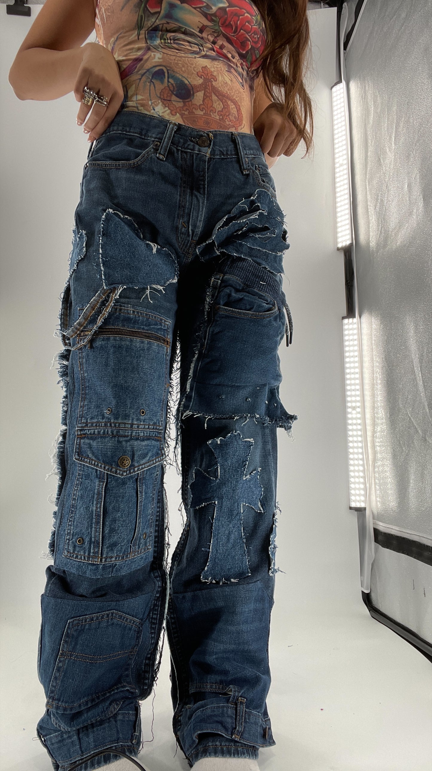 Custom - Handmade Denim Patchwork Reworked (32x32)