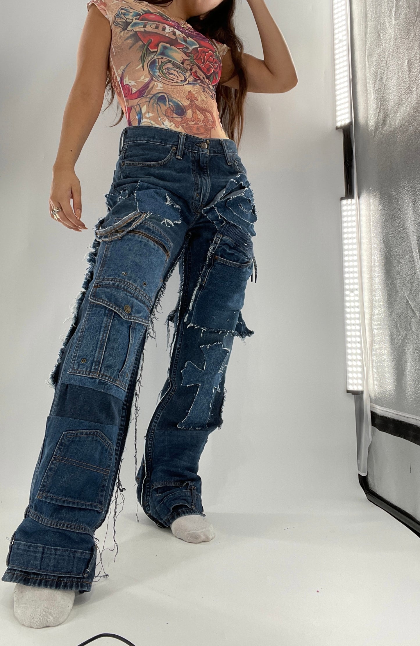 Custom - Handmade Denim Patchwork Reworked (32x32)