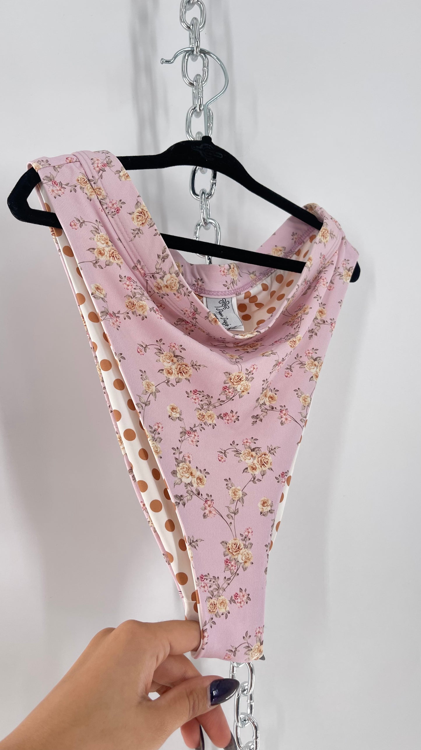 Dippin Daisy’s Blush Dainty Florals Triangle 2Piece Swimsuit (S)