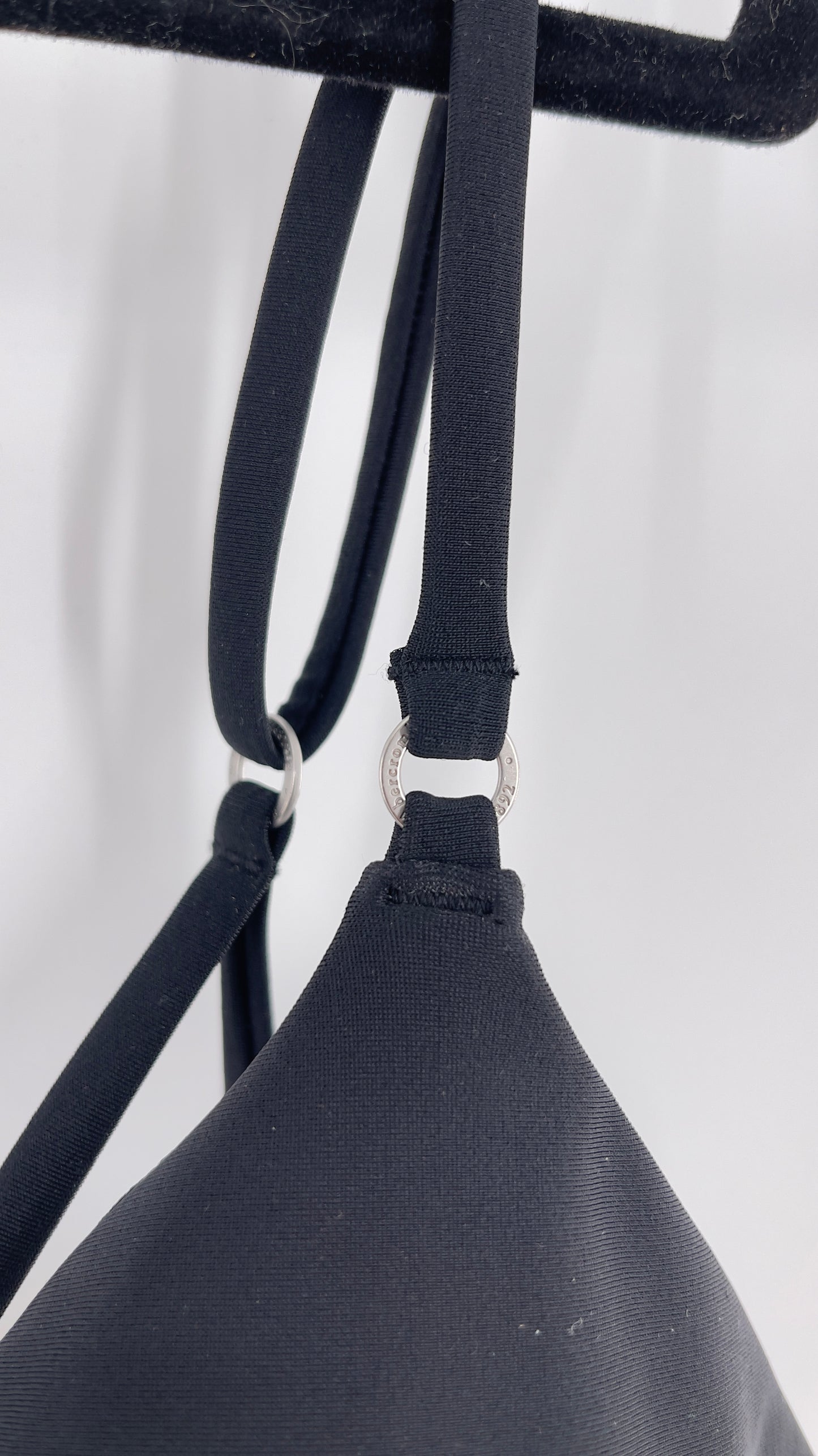 Abercrombie & Fitch Black Padded Triangle Swim Top (Medium)