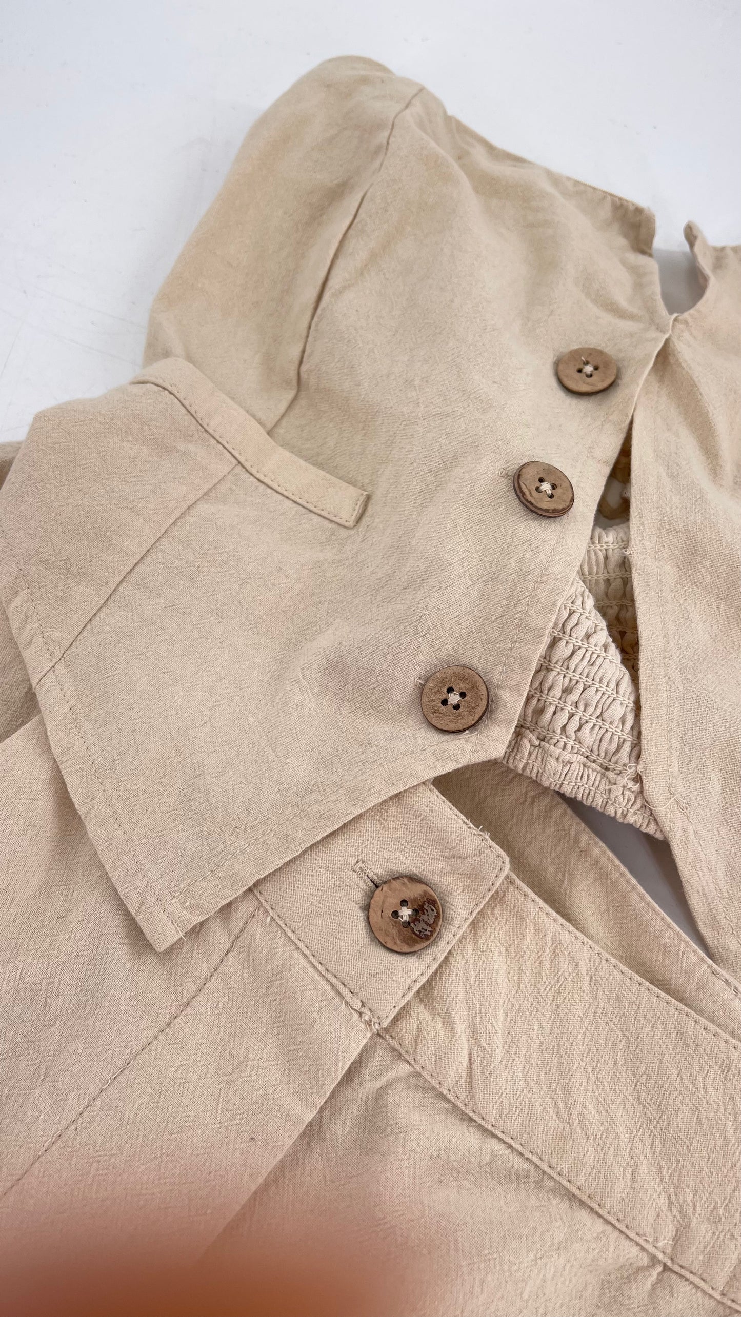 Intimately Free People Beige Vest and Shorts Set (Small)