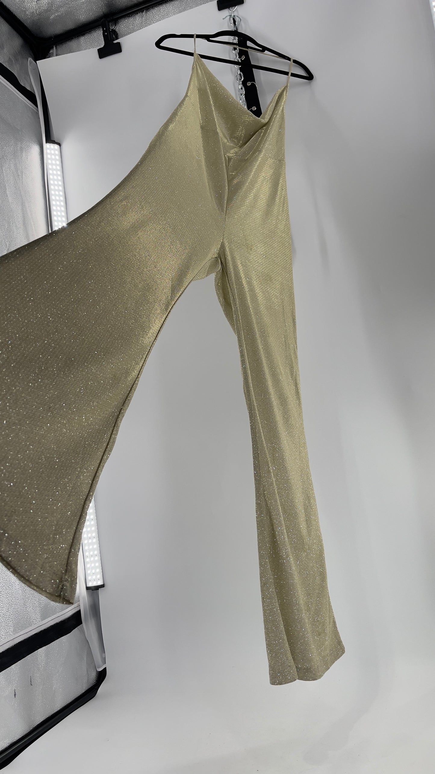 Pretty Little Thing Gold/Silver Glitter Jumpsuit (10)
