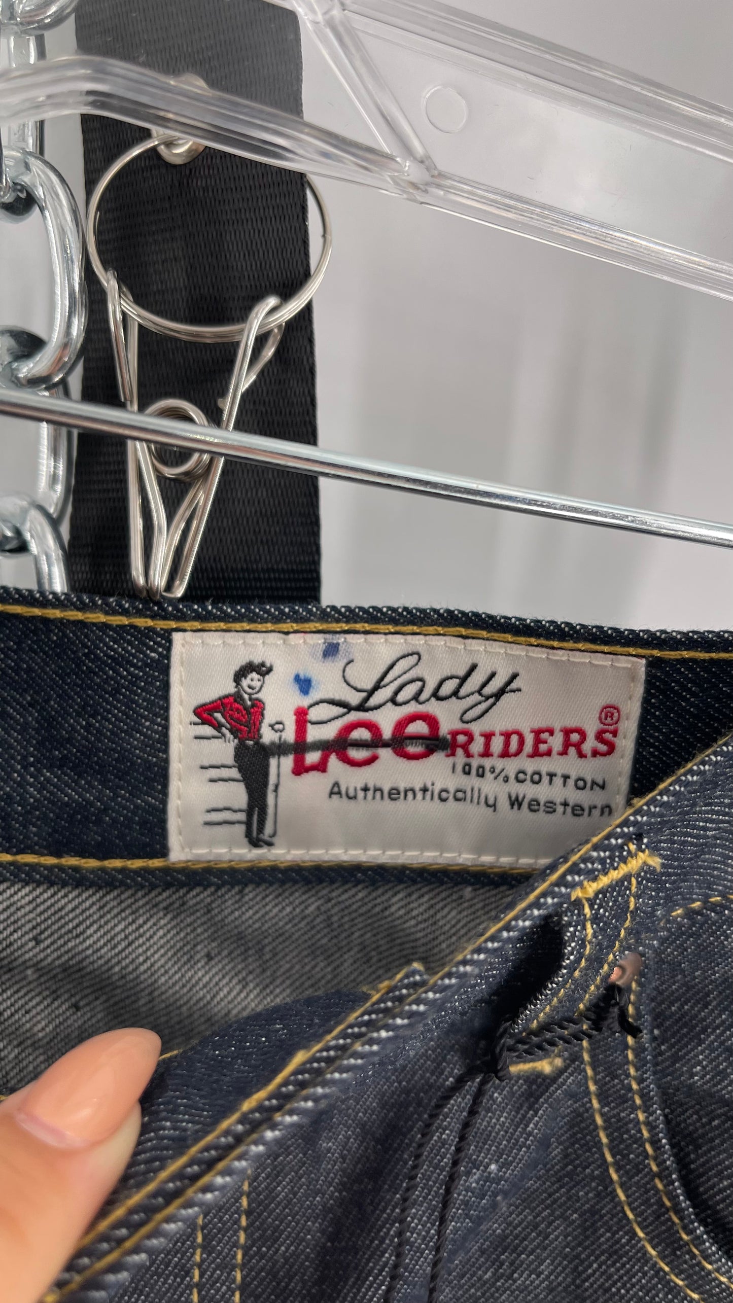 Deadstock Vintage Free People Lady Lee Riders Dark Wash Jeans (Size 28)
