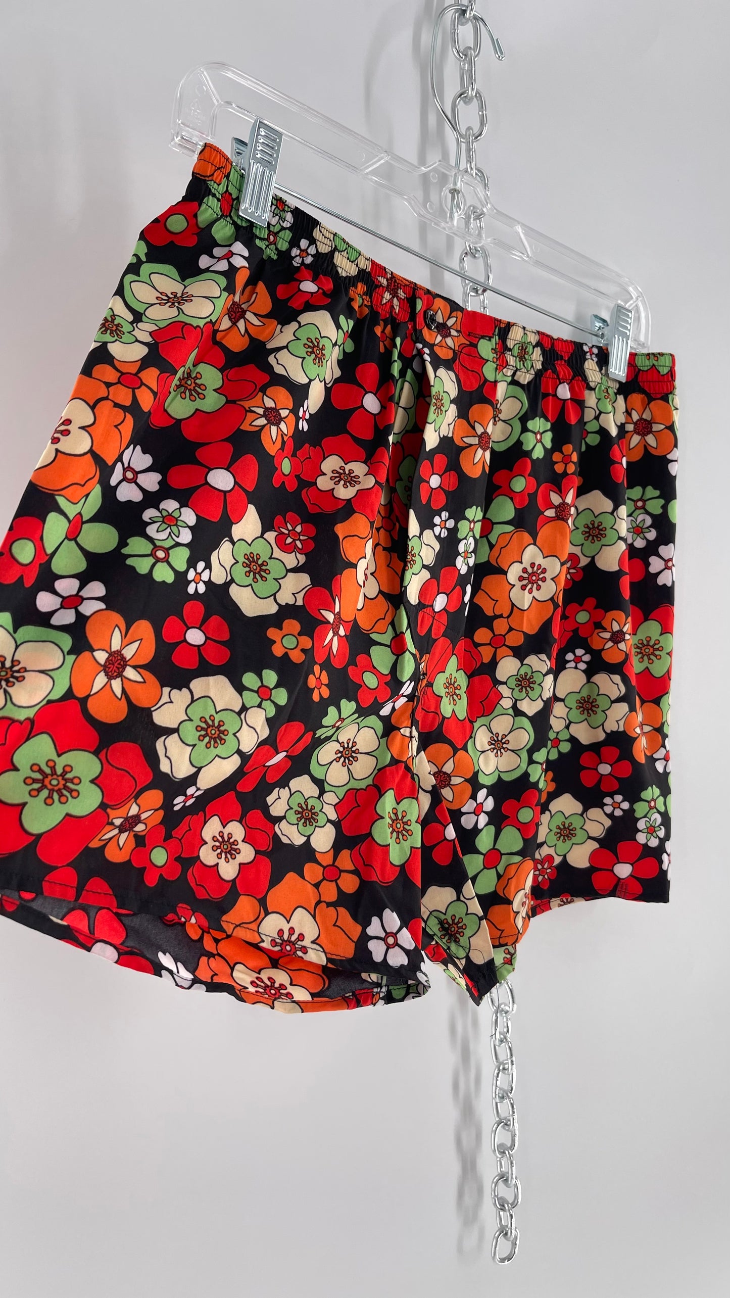 BDG Urban Outfitters Vintage Floral Contrast Shorts (Small)