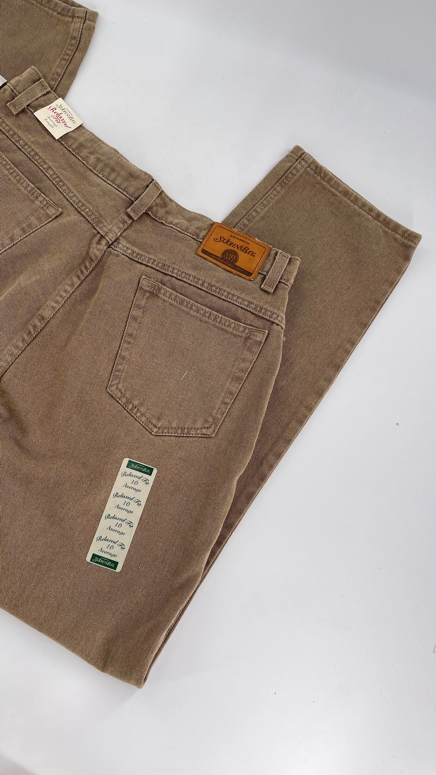 Saint Johns Bay Deadstock Vintage Jeans Brown (Size 16)