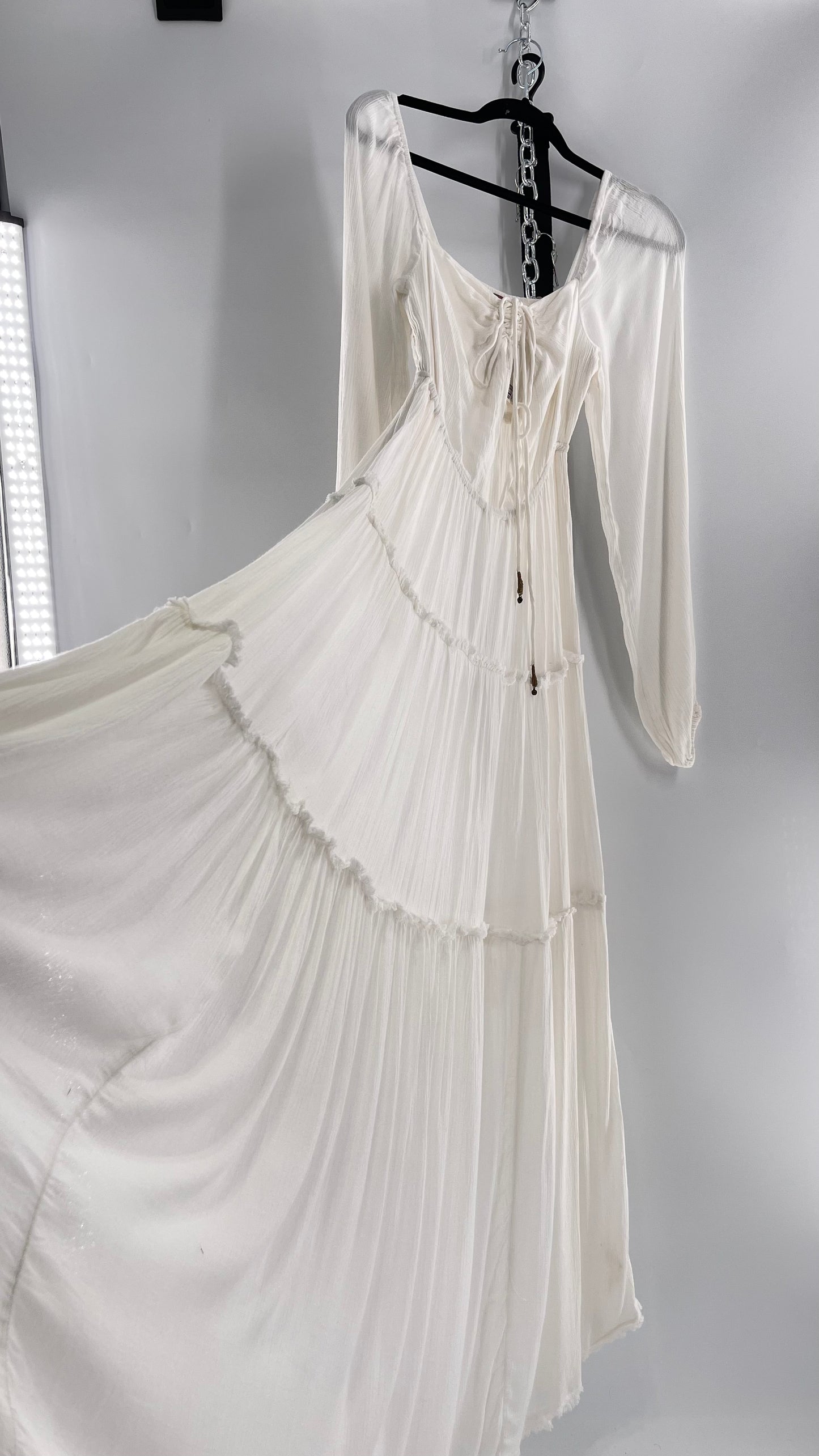 Free People Endless Summer After Dusk White Maxi (Small)