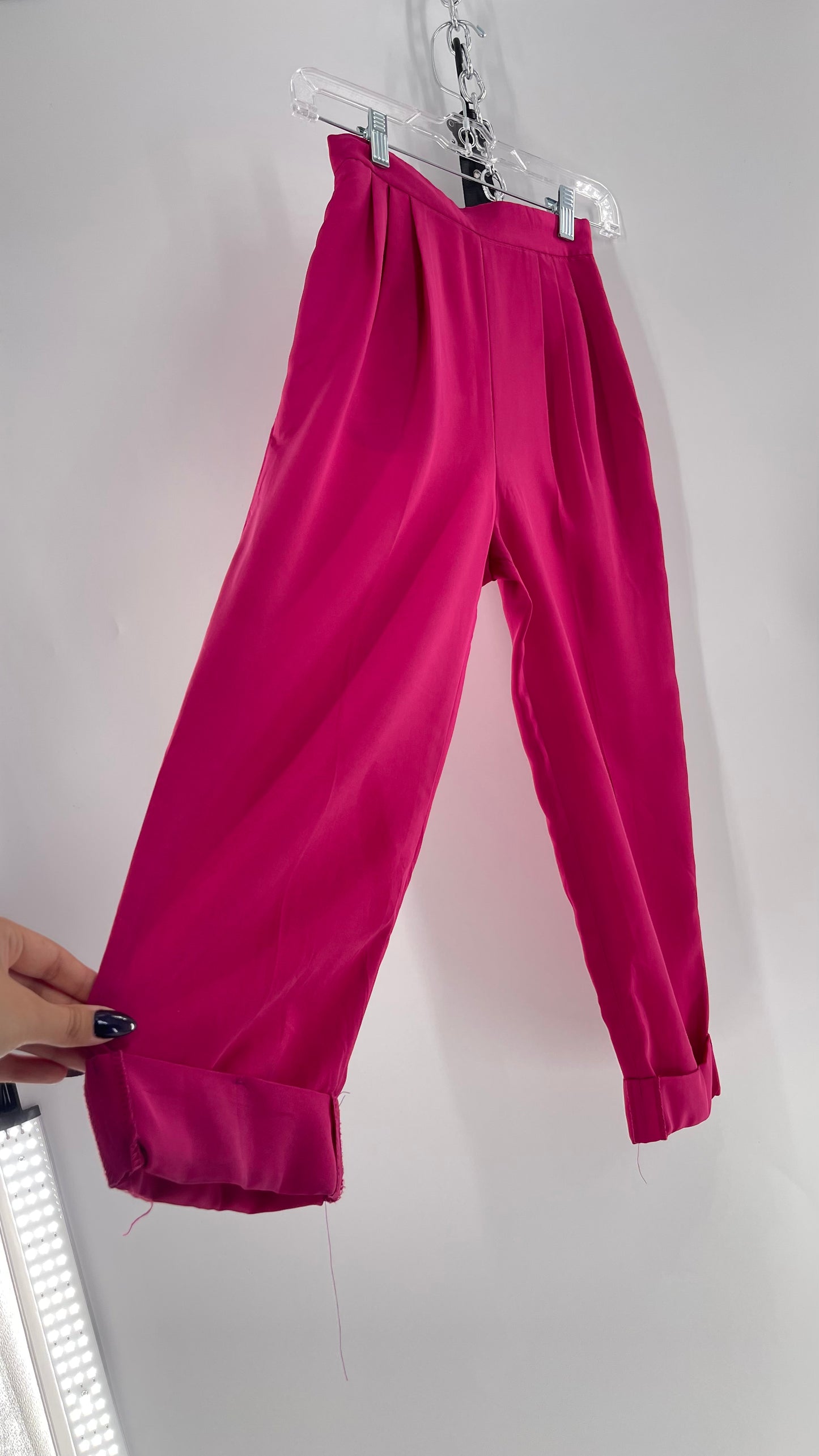 Vintage Fuchsia Silky Trouser (XS/0)