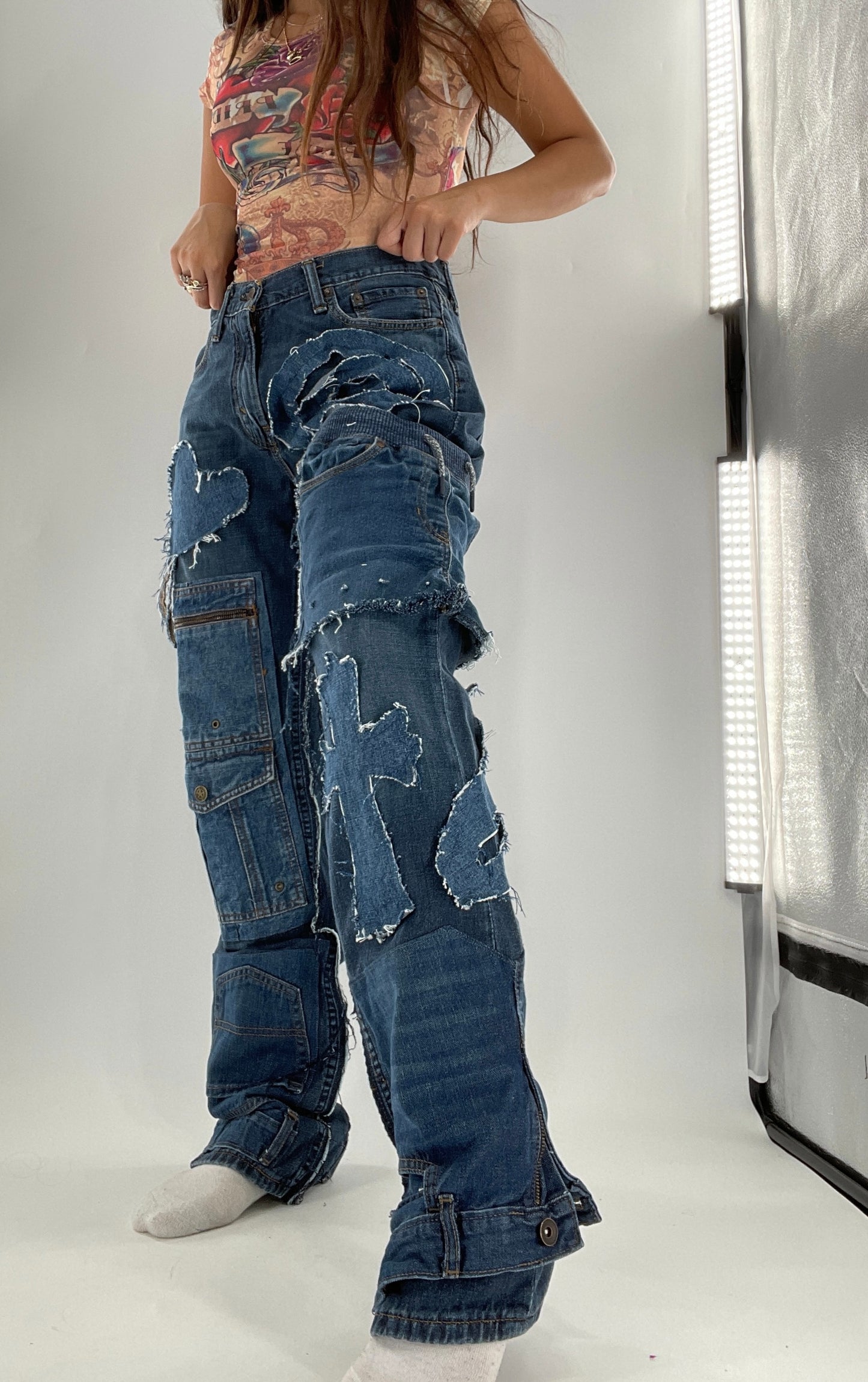 Custom - Handmade Denim Patchwork Reworked (32x32)