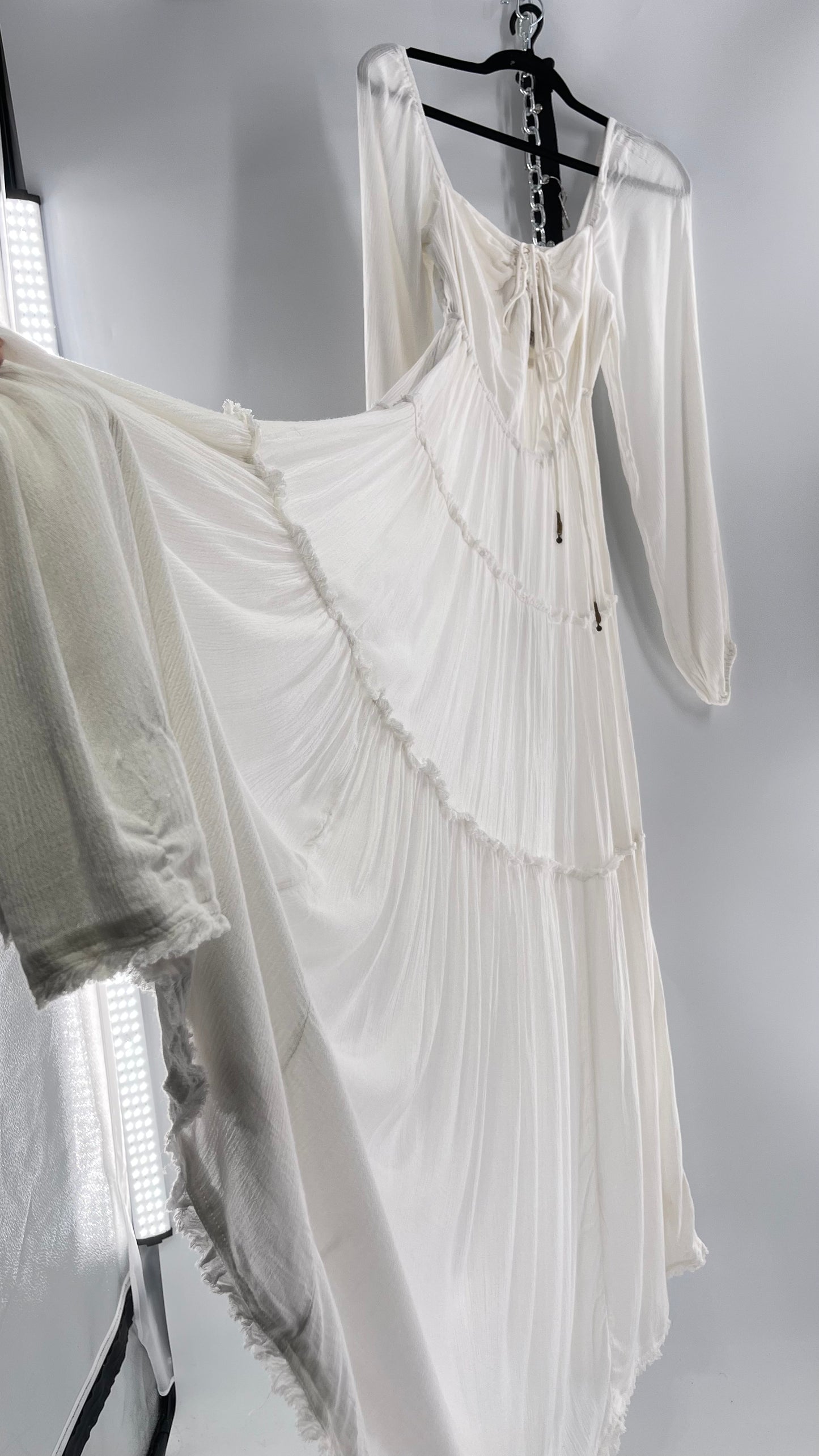 Free People Endless Summer After Dusk White Maxi (Small)