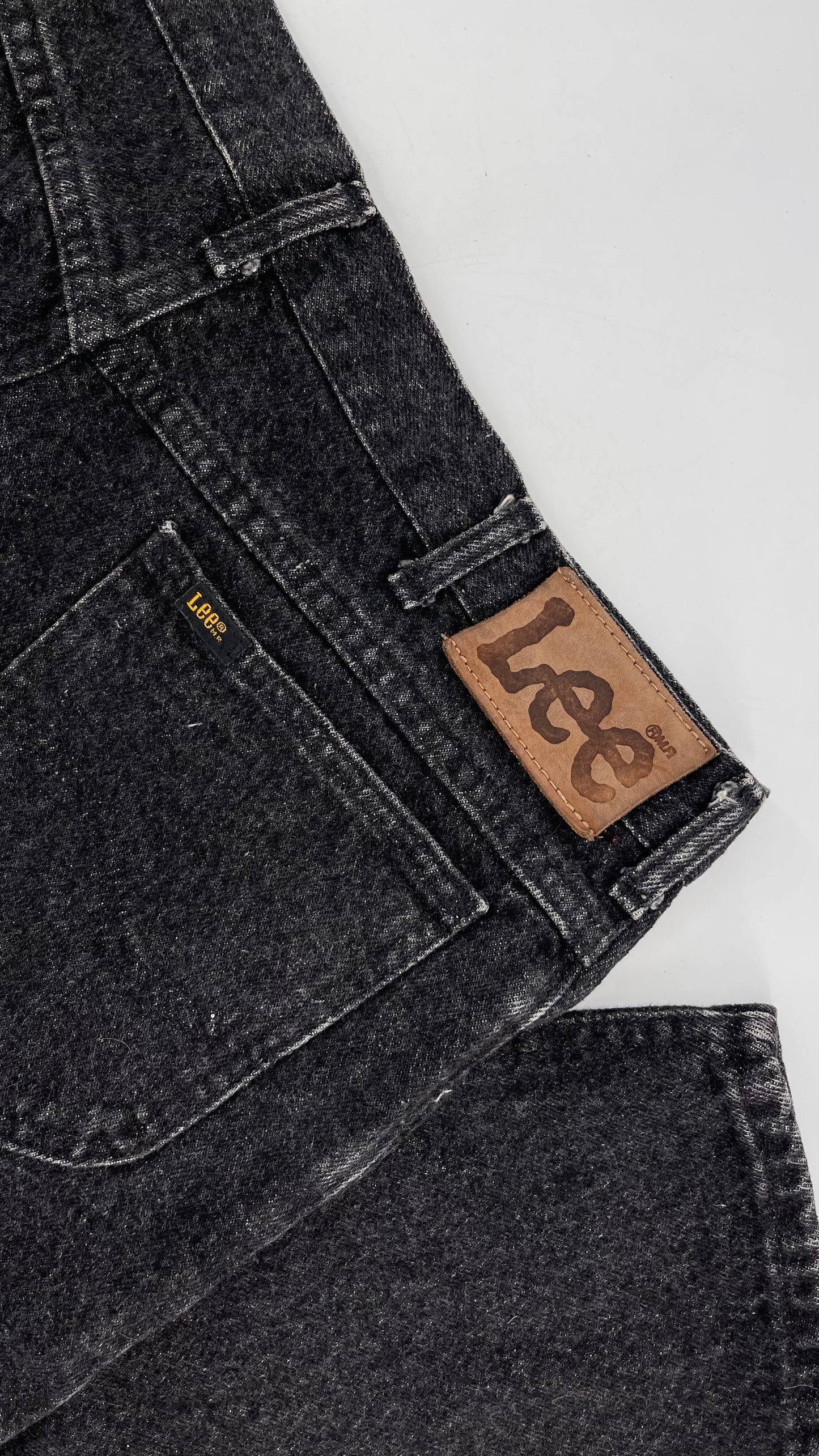 Vintage Lee Black Acid Washed Denim (38x32)