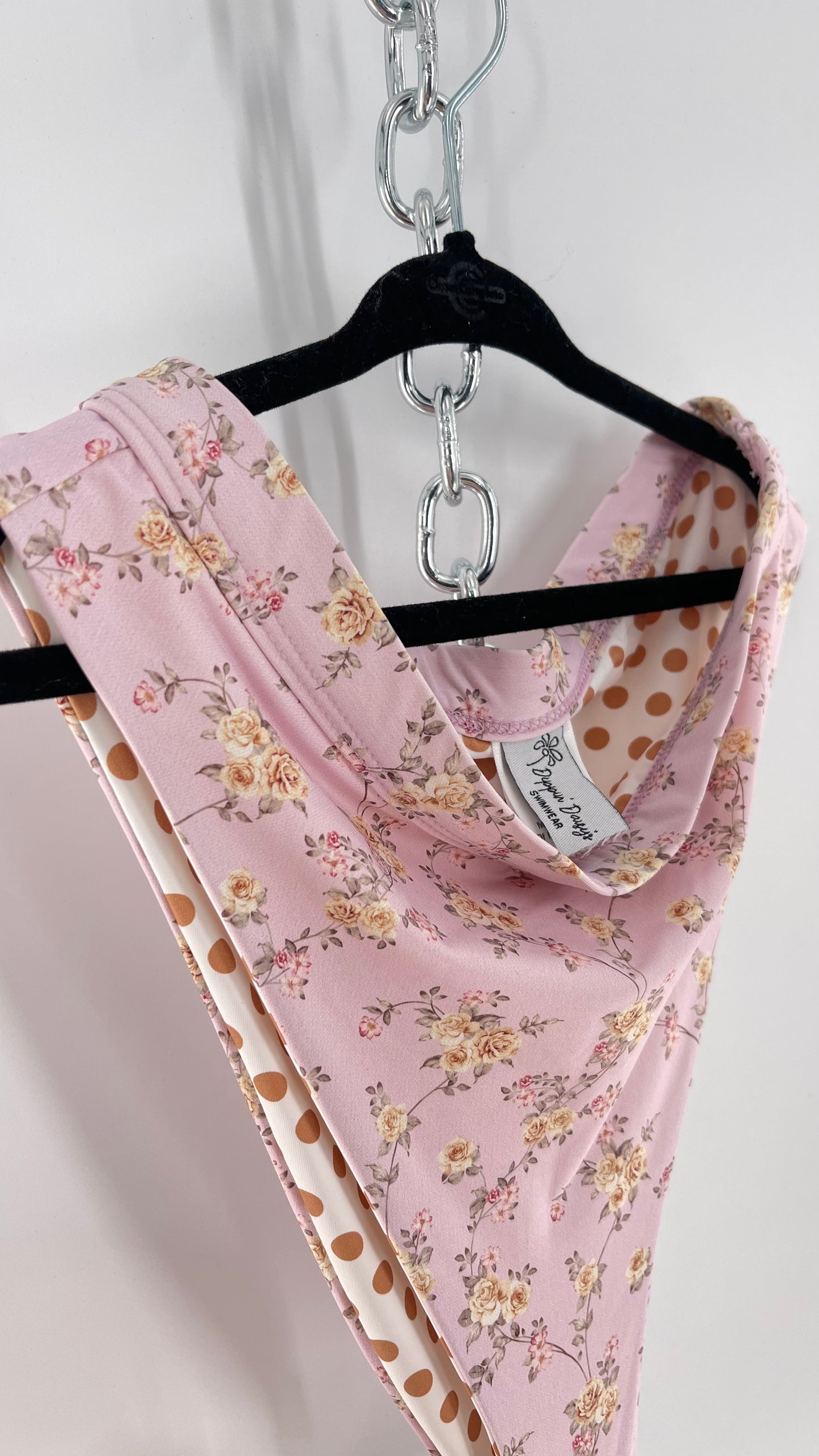 Dippin Daisy’s Blush Dainty Florals Triangle 2Piece Swimsuit (S)
